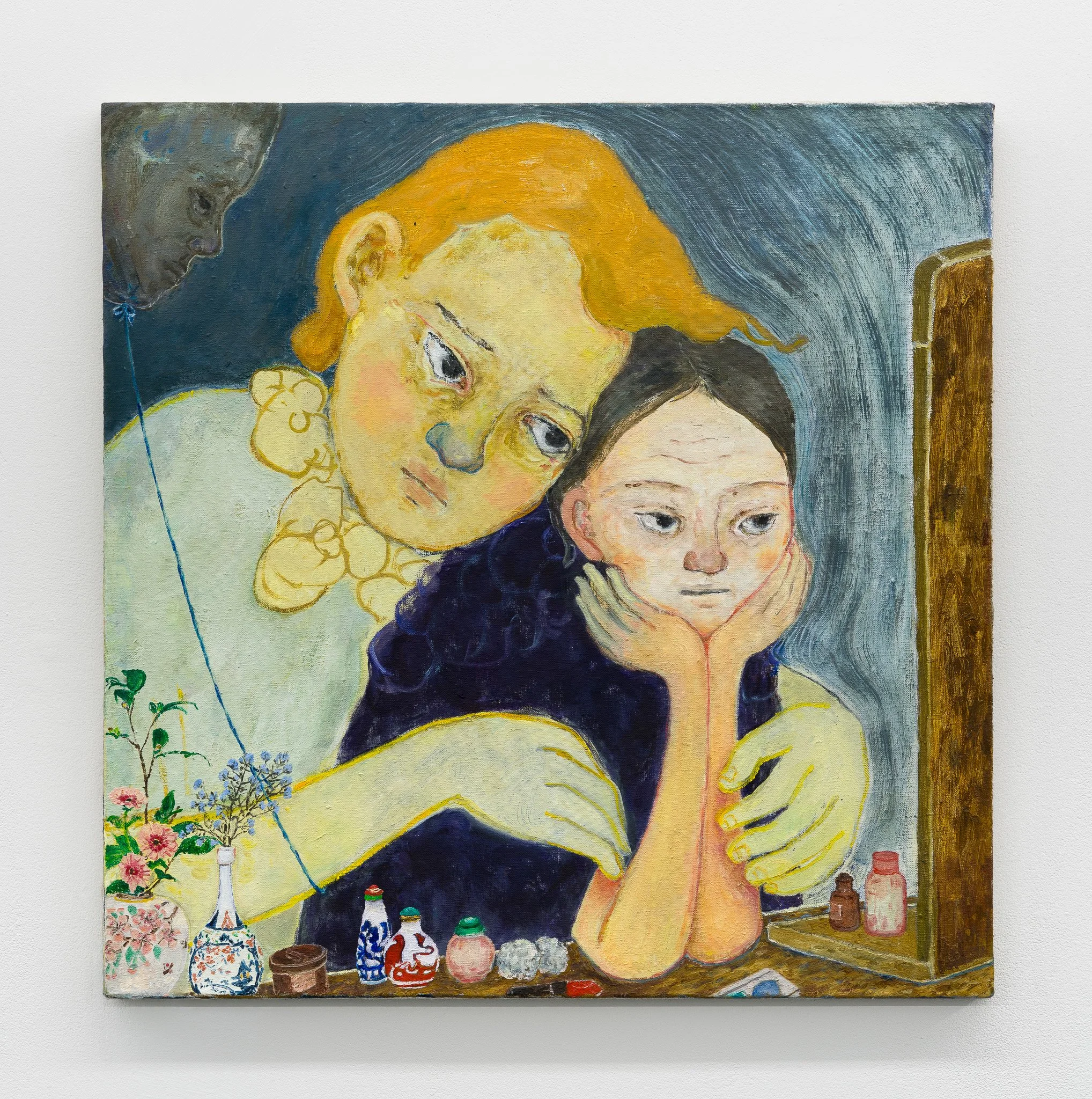 Aging Mirror, 2025
Oil and acrylic on linen
21⅞ x 22 in