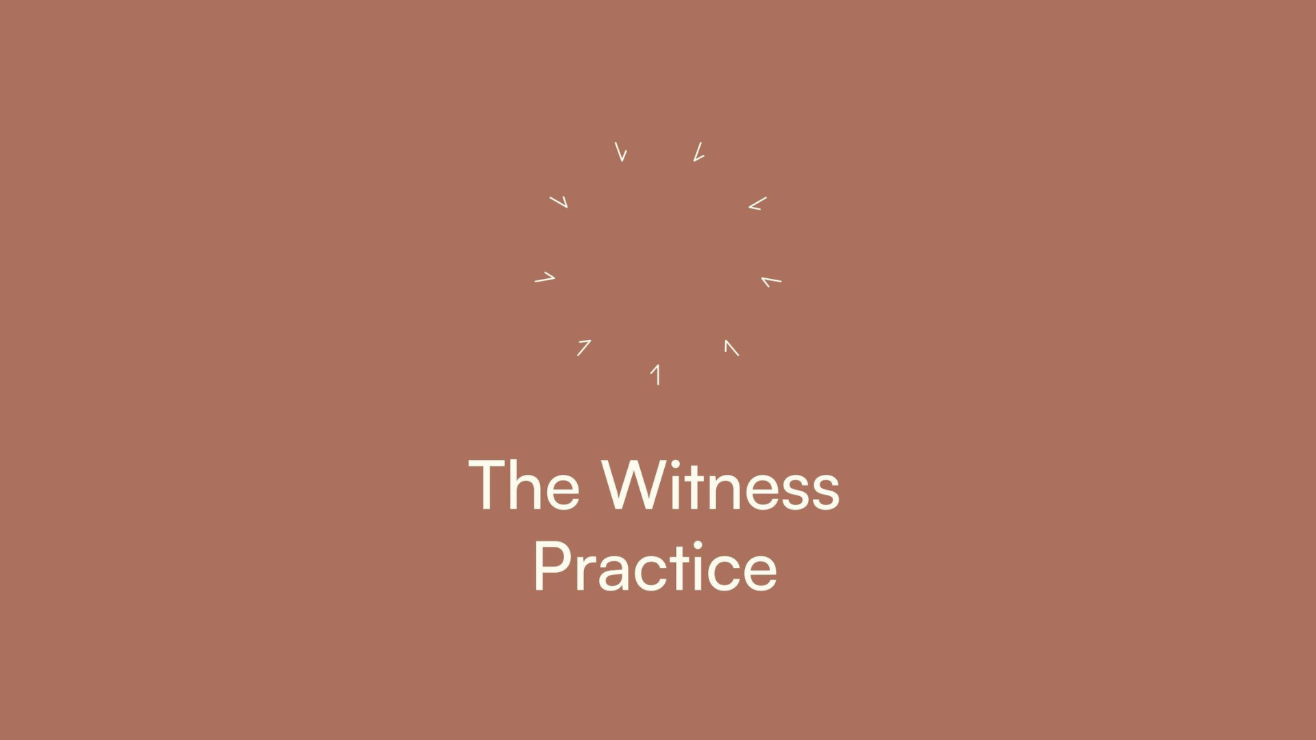 Practicing the Way (The Witness Practice) Begins