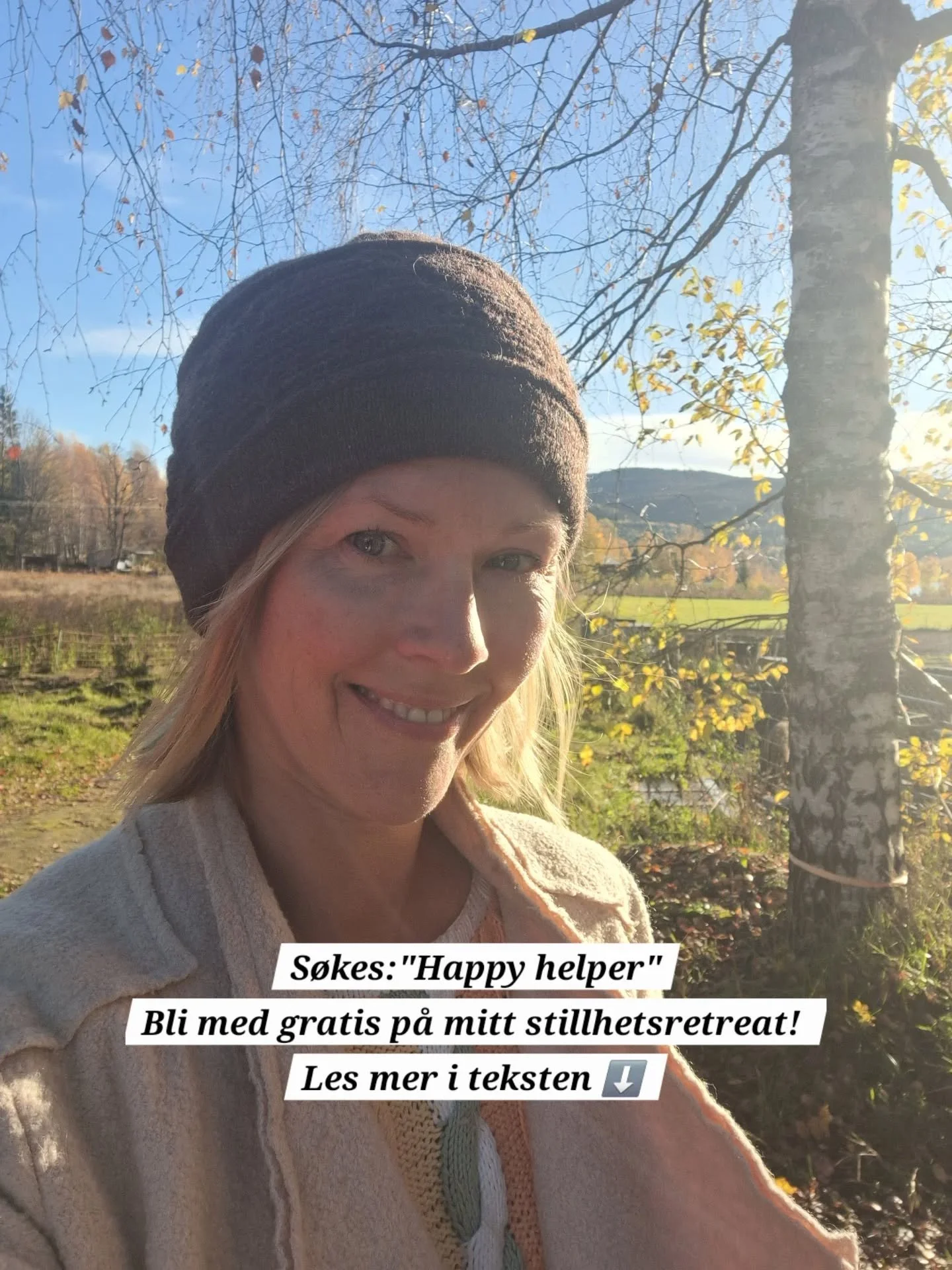 ✨️ Giveaway - gratis stillhetsretreat! ✨️
Jeg ønsker meg en «happy helper» til mine neste stillhetsretreat og søker nå etter en vakker sjel som er interessert i å bistå meg som min assistent under en hel h