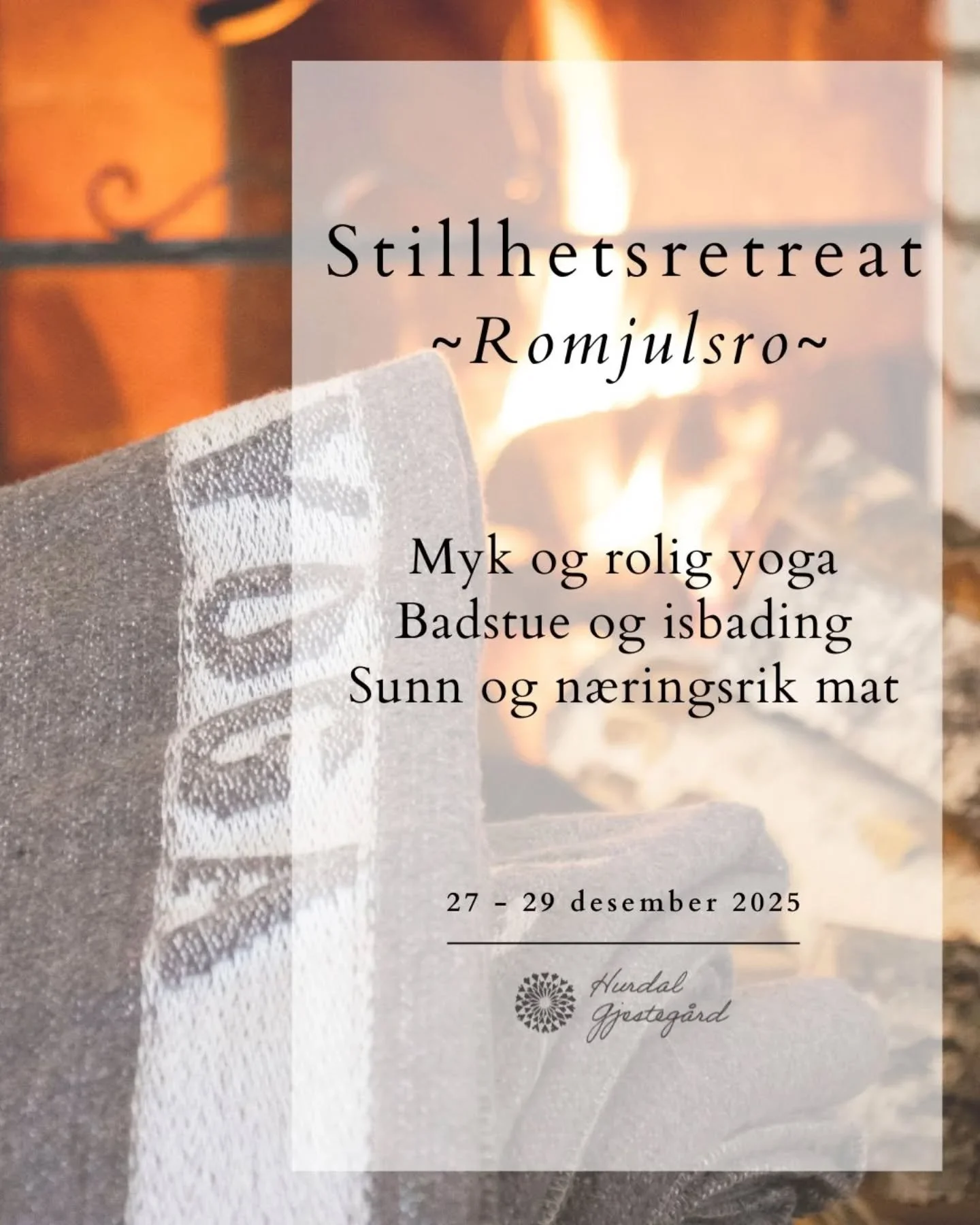 Kanskje &aring;rets beste julegave? Hva mer trenger du egentlig..? 

🎁Ro og hvile
🎁Stillhet og indre kontakt
🎁Ny kunnskap om meditasjon og mindfulness
🎁God og n&aelig;ringsrik mat

Les mer om v&aring;rt nydelige Romjulsro p&aring; hjemmesiden, li