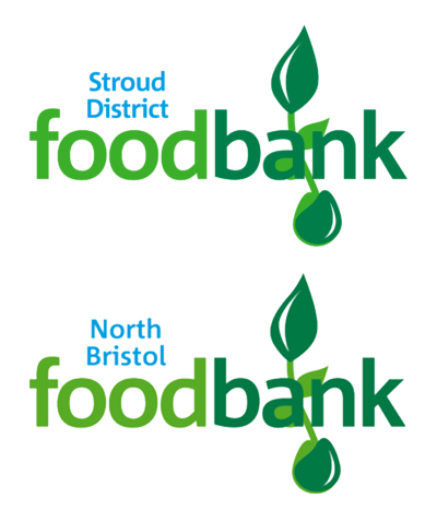 North Bristol and Stroud District foodbank logos