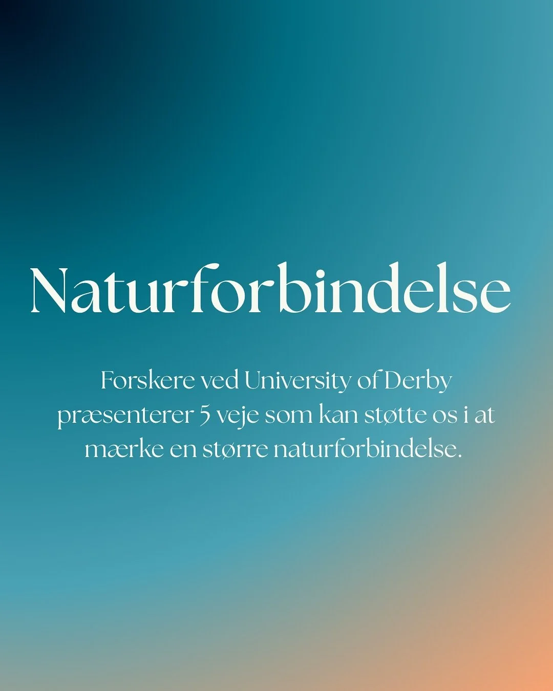 NATURFORBINDELSE

Et emne jeg er i gang med at dykke lidt ekstra ned i. For hvad vil det egentlig sige, hvorfor er det vigtigt, og hvad kan det give os og vores omgivelser? 

Vi er jo naturligt alle forbundet til naturen da vi er en del af den, men i