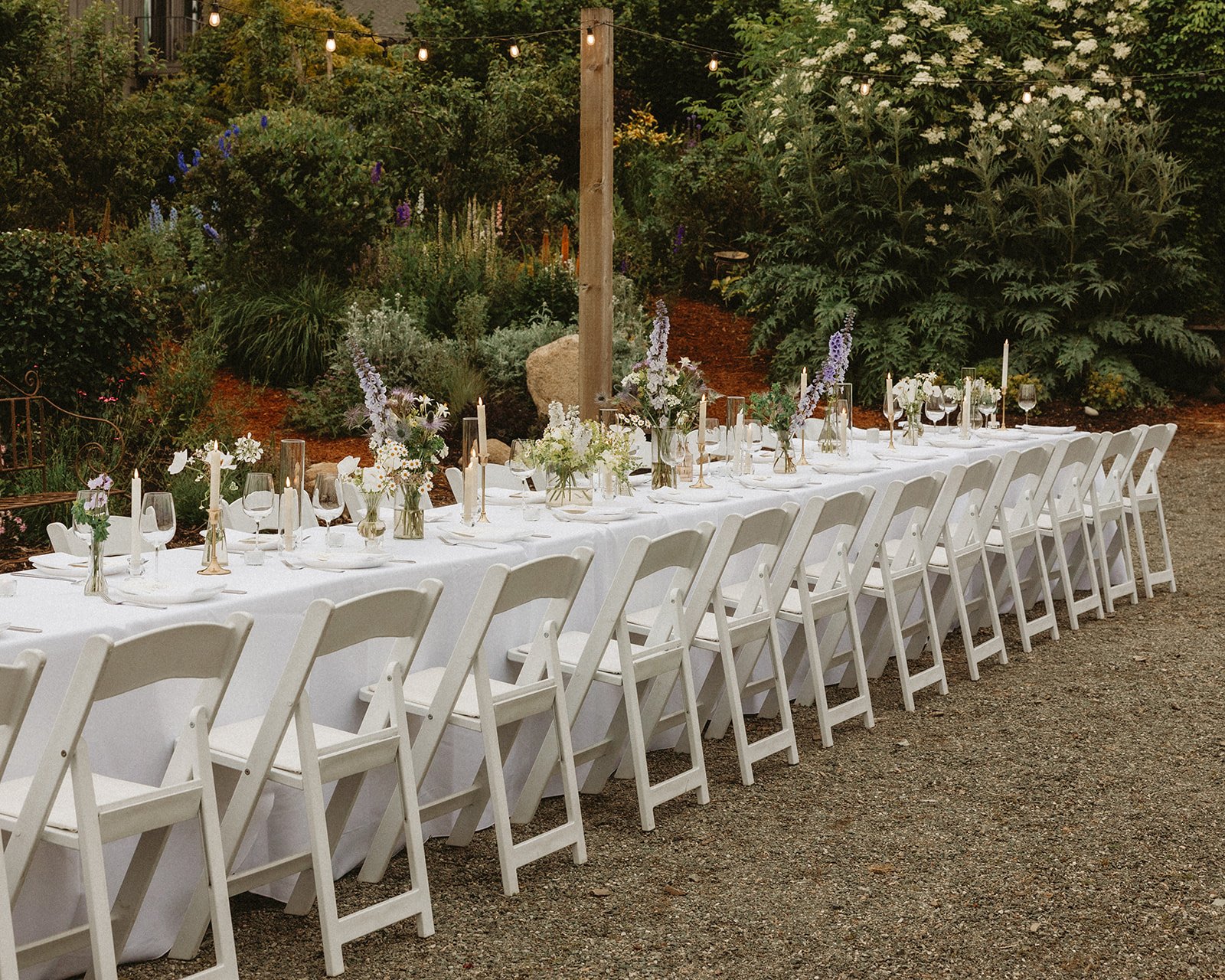 A post-elopement celebration table.