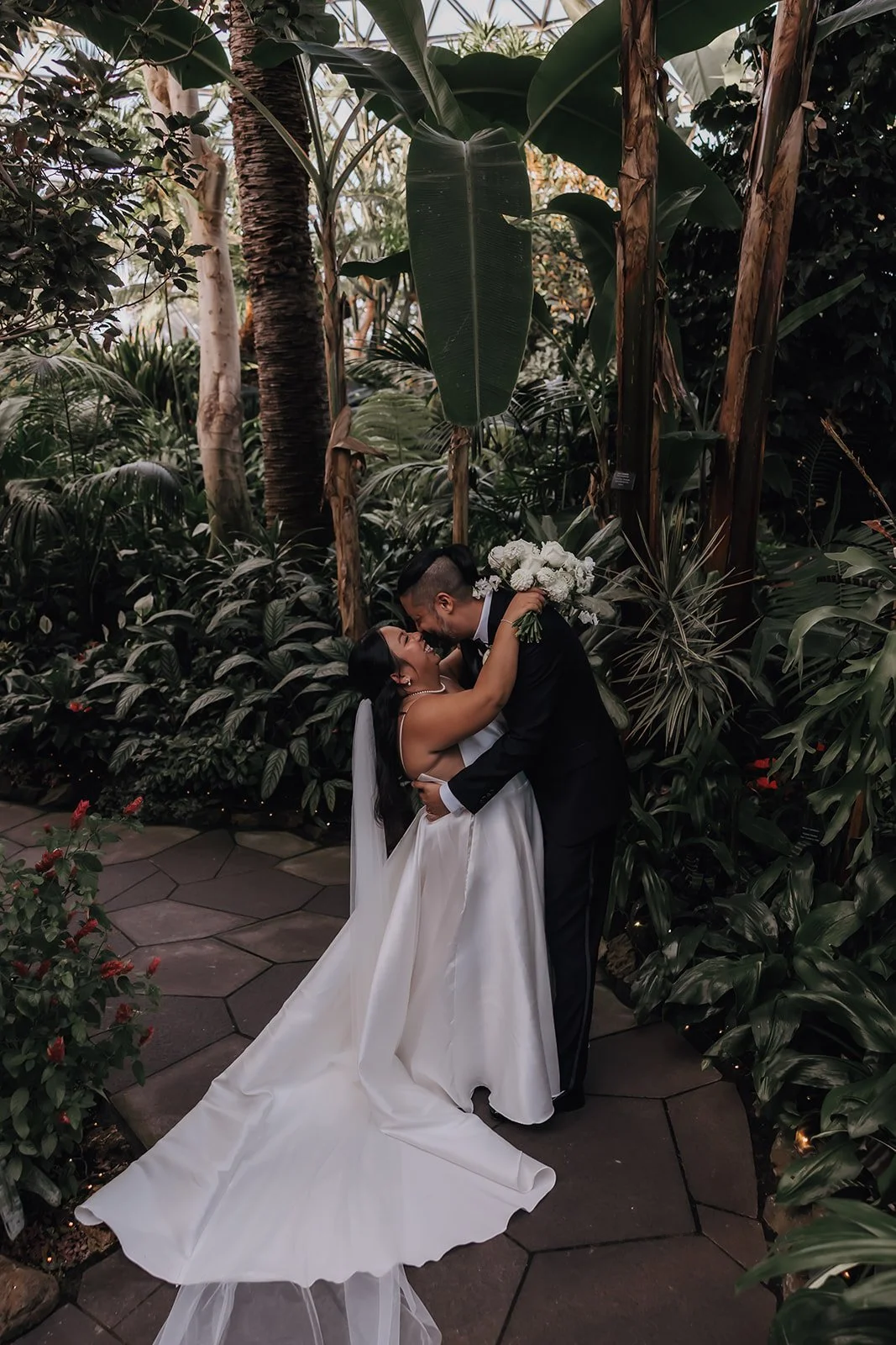 A happy elopement at Bloedel Conservatory