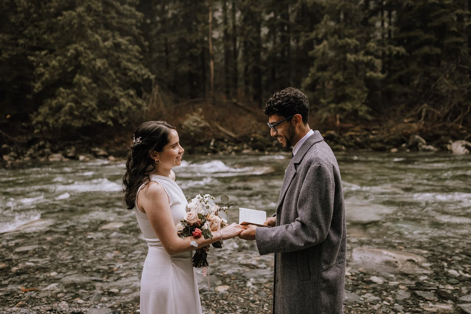 A couple eloping on Vancouver Island.