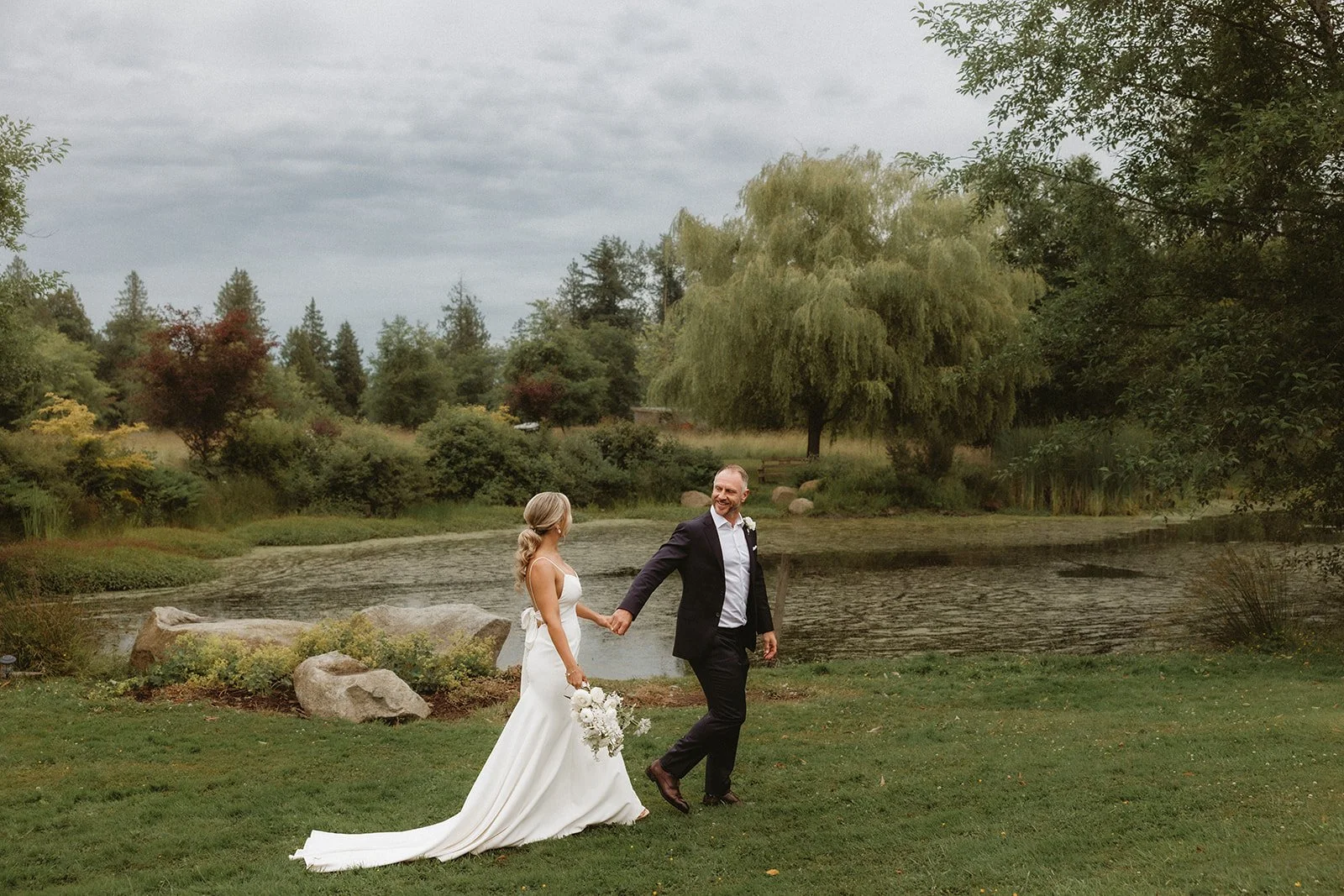 A newly eloped couple during their all-inclusive elopement in BC