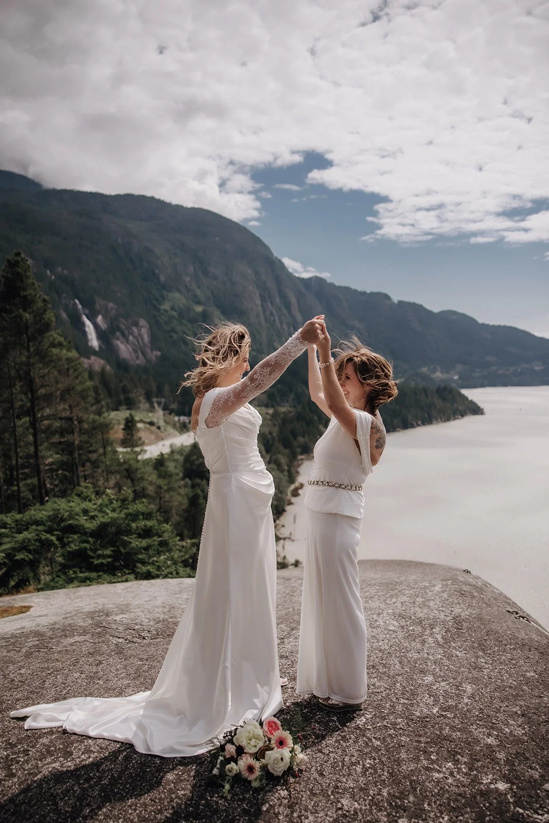 Happy brides eloping