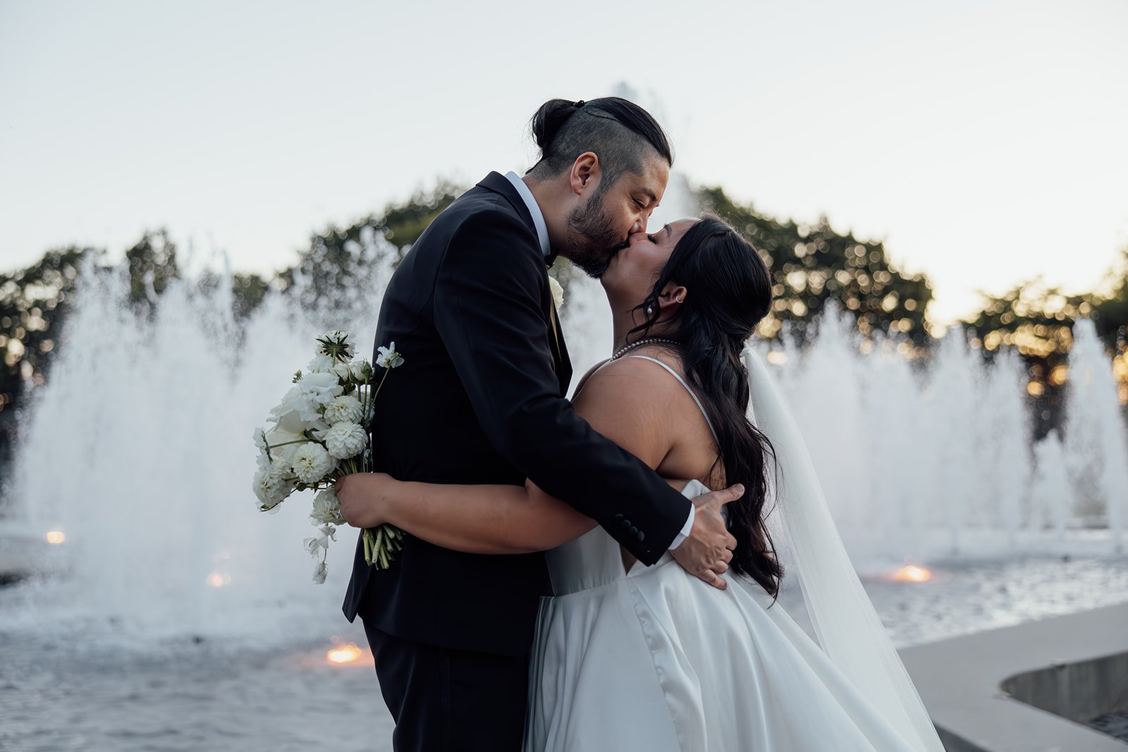 Playful energy during an elopement