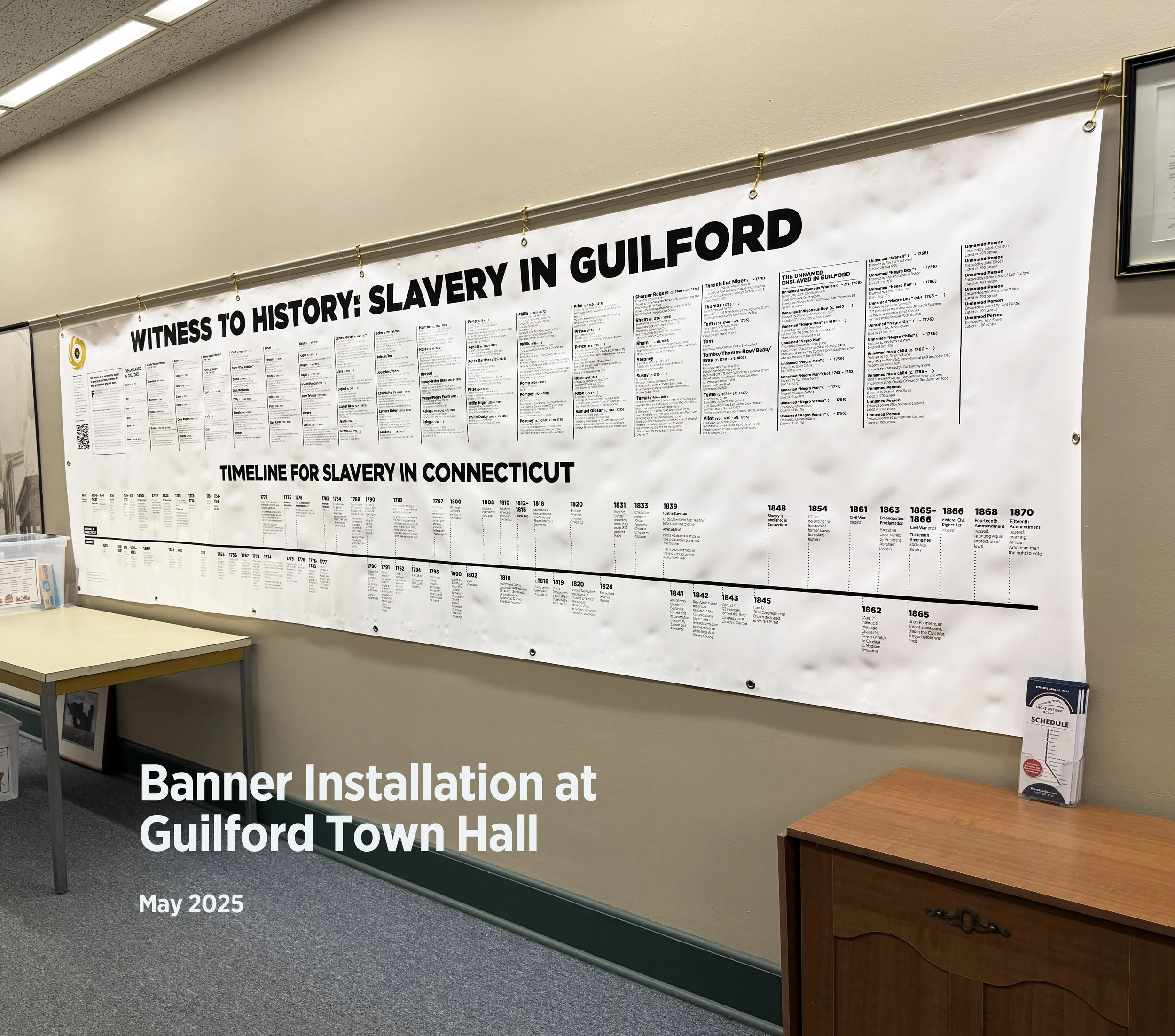 Banner Installation at Guilford Town Hall