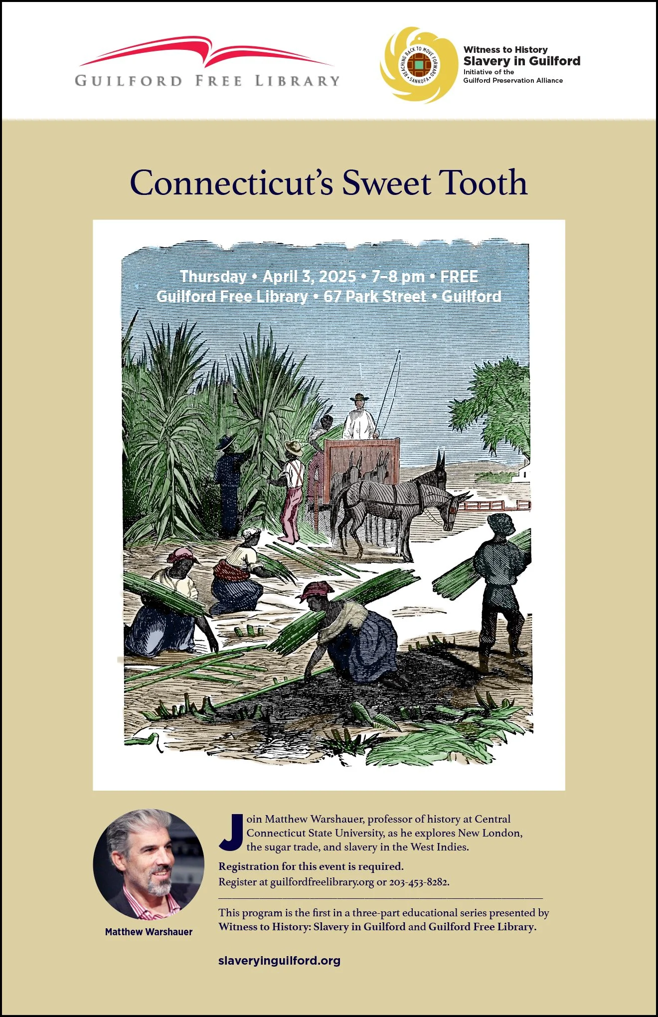 With Matt Warshauer Ph.D.; April 3, 2025; 7–8 p.m. (past)