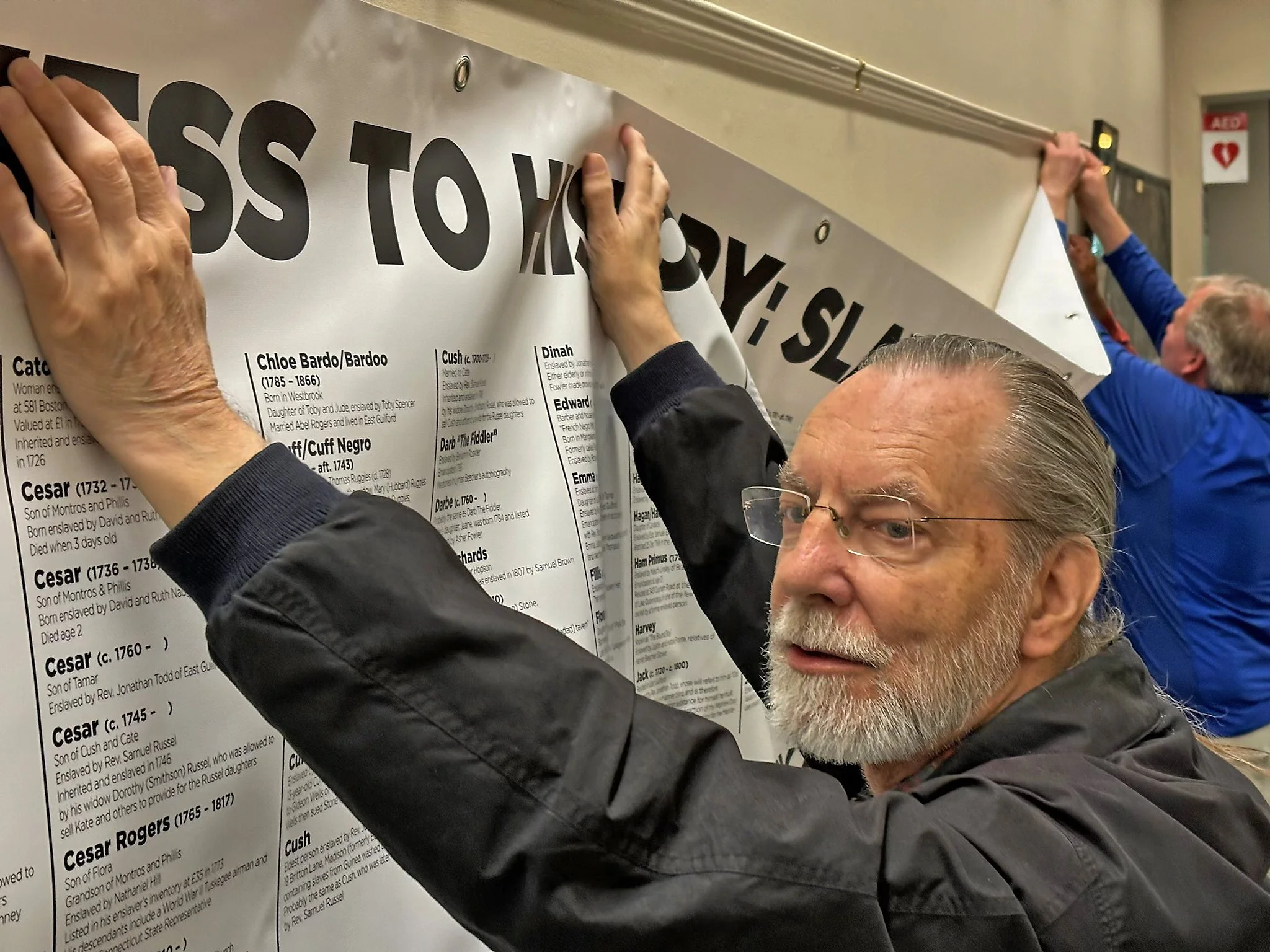 Banner Installation at Guilford Town Hall