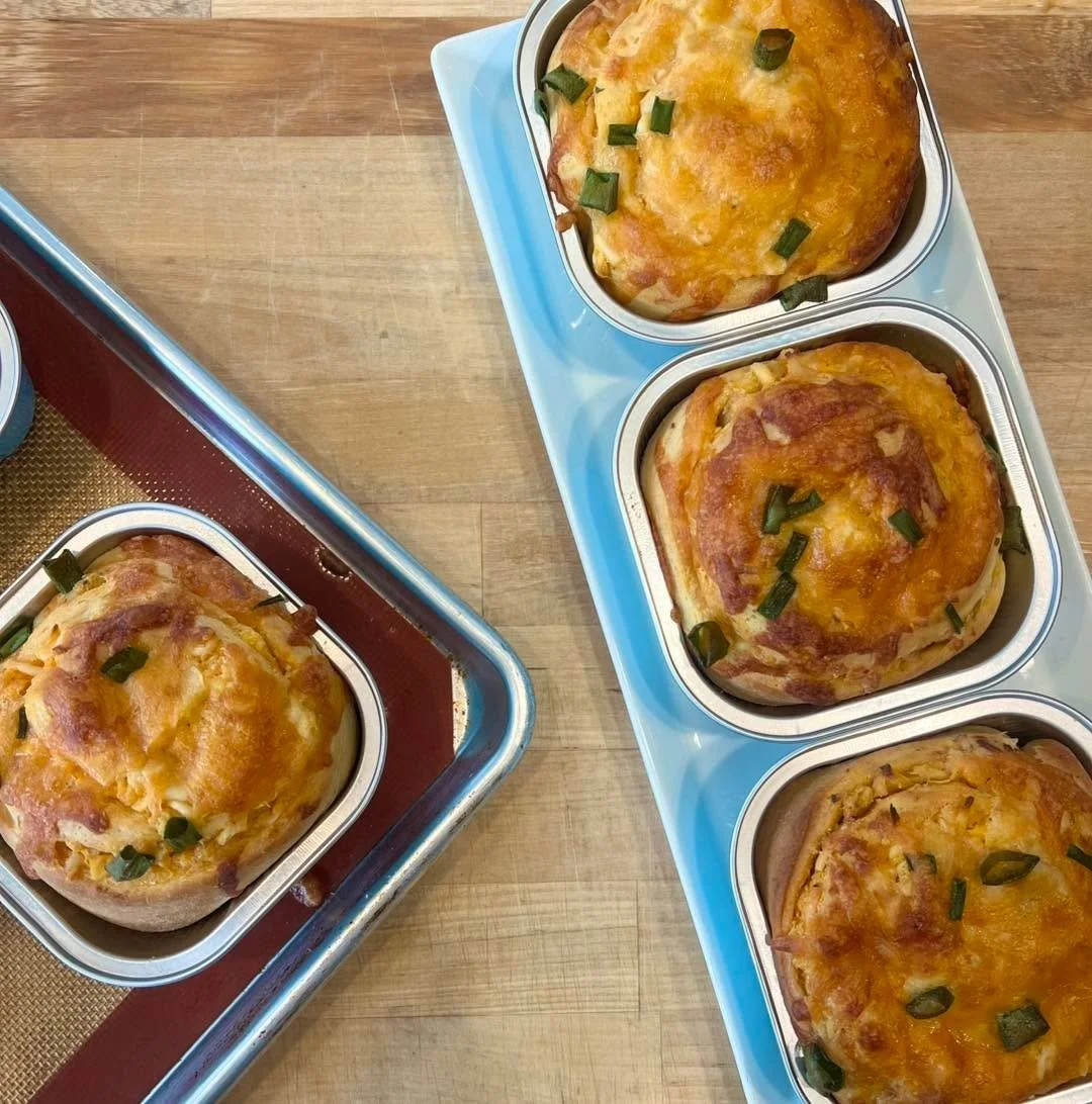 New case item! Buffalo chicken brioche roll. Buffalo chicken dip rolled up in a soft rich brioche dough. Stop in and give one a try!