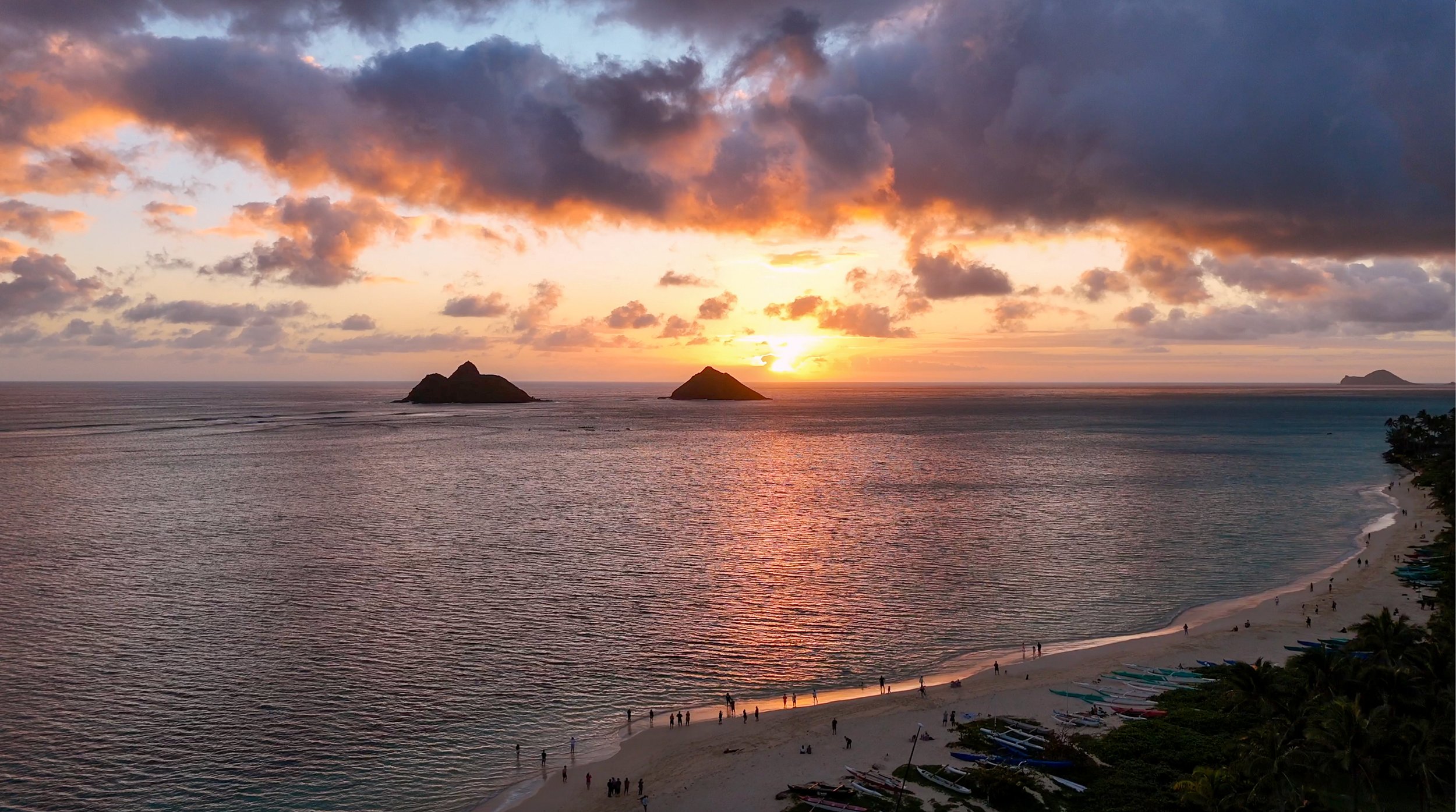 Sunrise at the Lanikai Beach