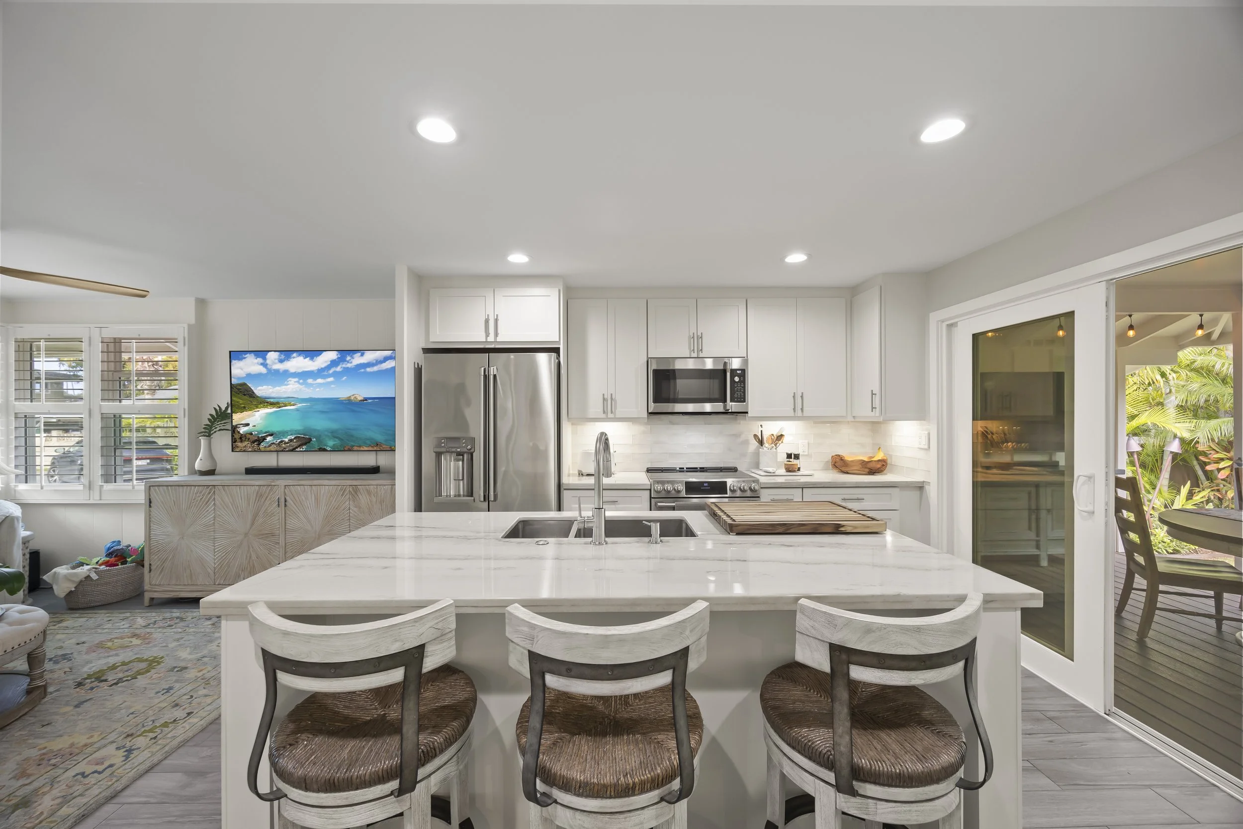 The kitchen is designed for both entertaining and everyday living