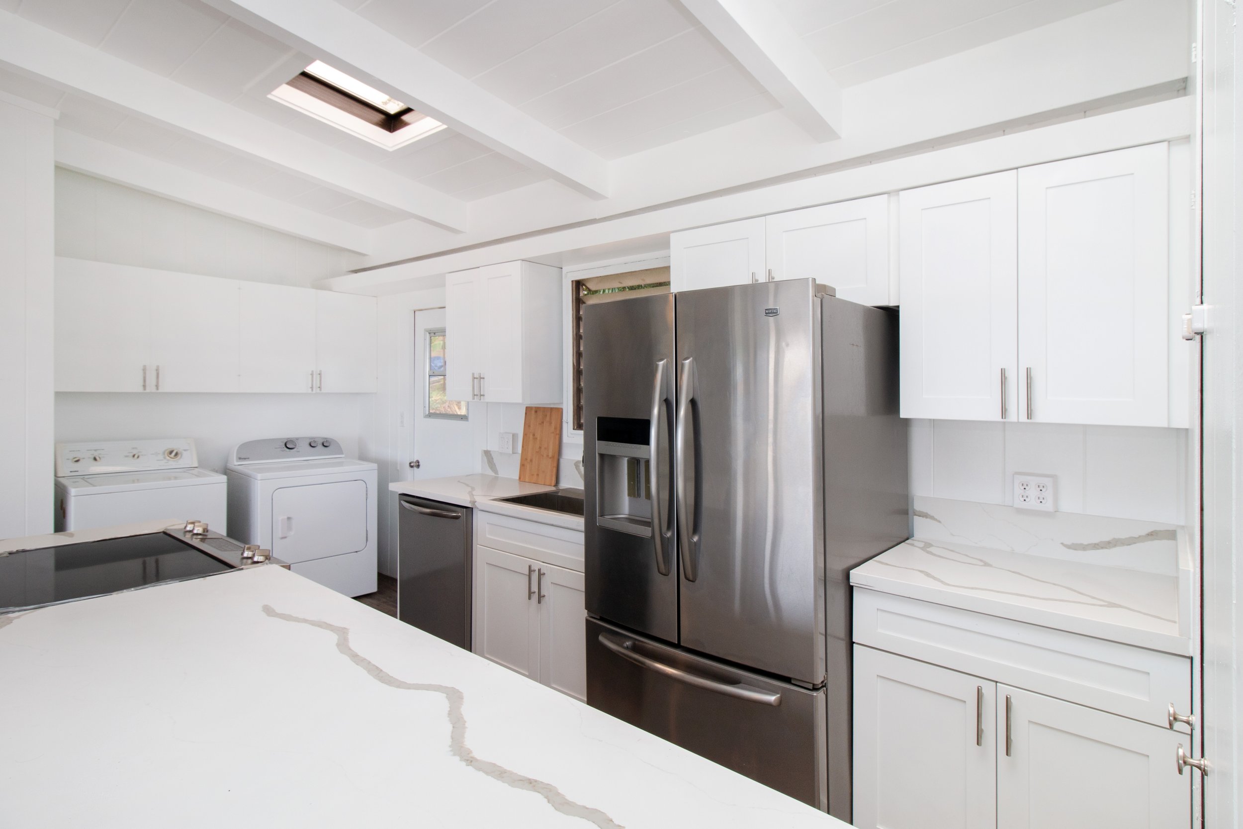 Washer, Dryer in the kitchen