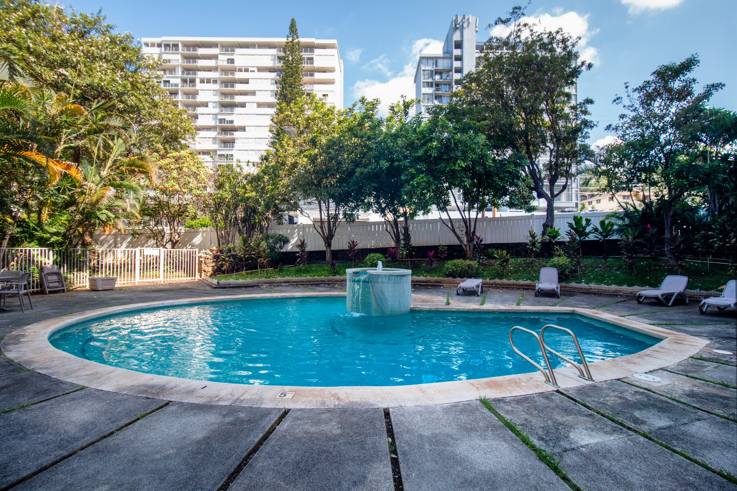 Saltwater community pool.