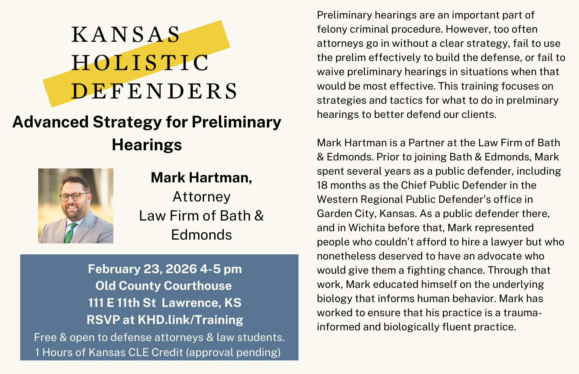 Advanced Preliminary Hearing Strategy