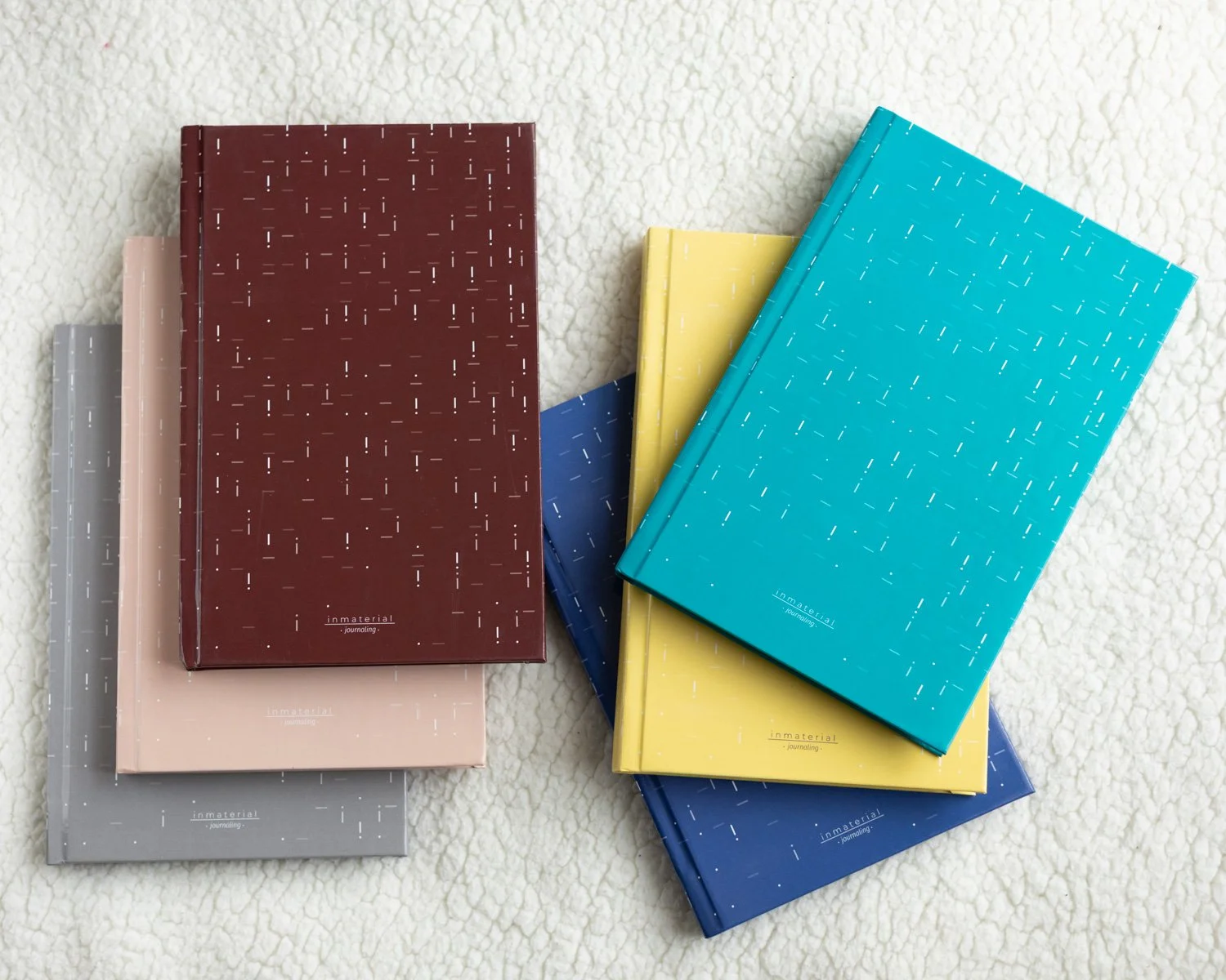 Colección de diarios de gratitud, 6 colores: vino, nude, gris, turquesa, amarillo y azul.