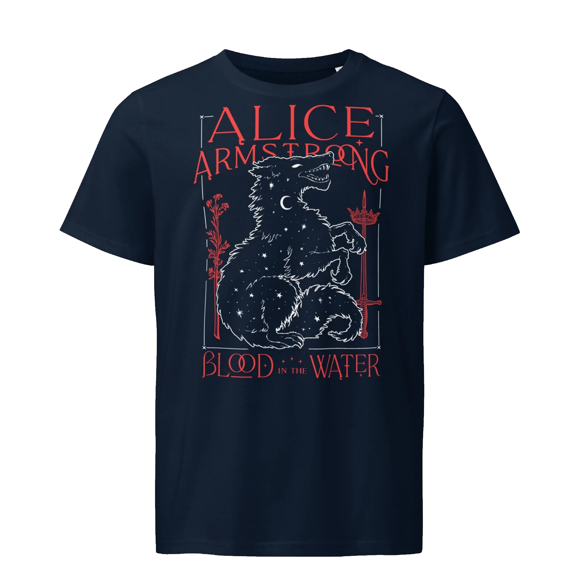 Blood in the Water Wolf Unisex T-shirt Dark (Up to 2XL)