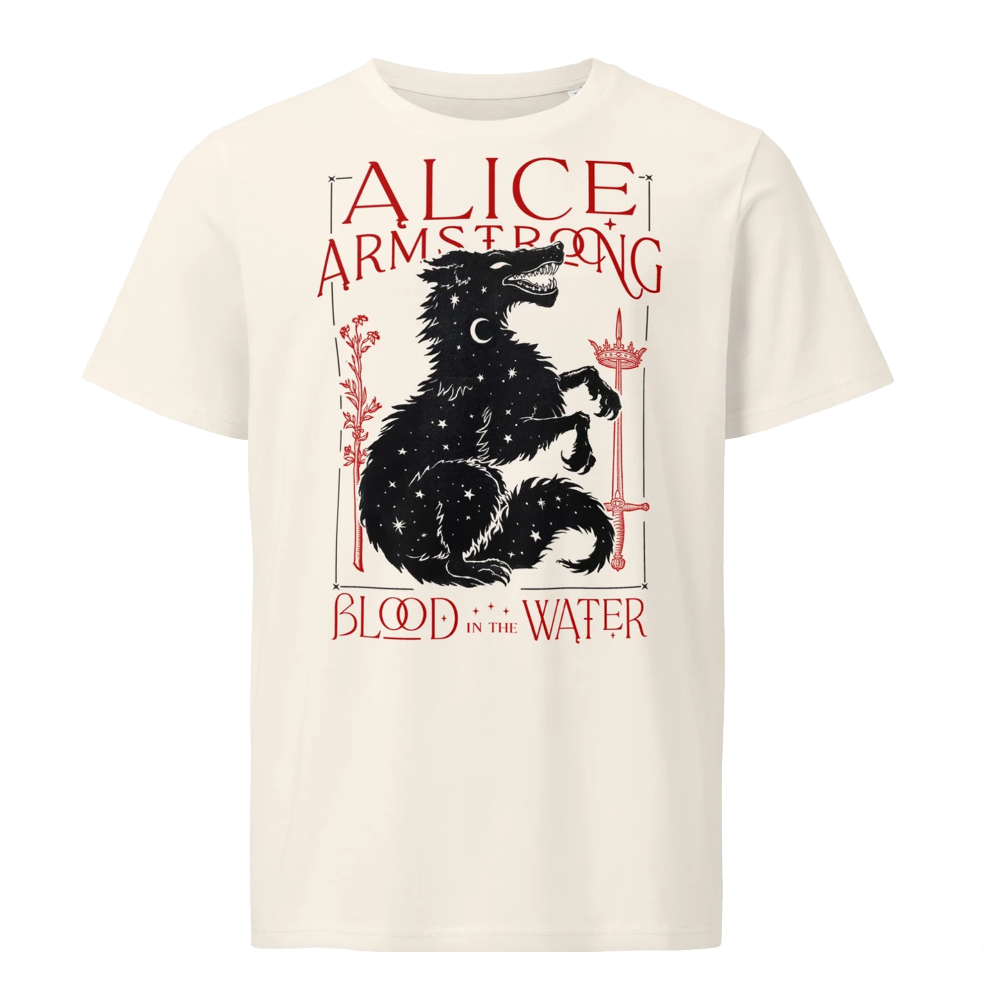 Blood in the Water Unisex Wolf T-shirt Light (Up to 2XL)