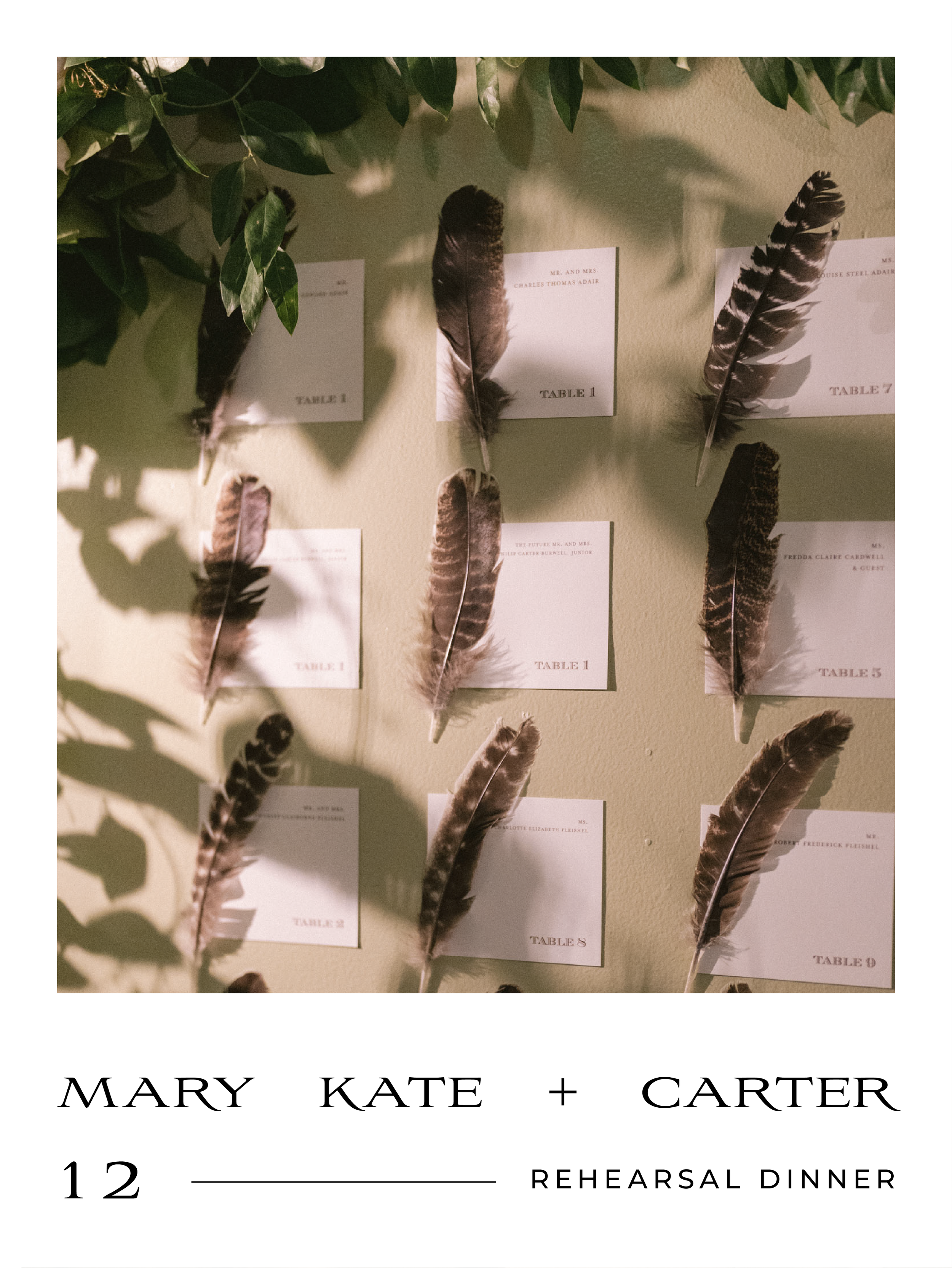 Mary Kate & Carter, Rehearsal Dinner