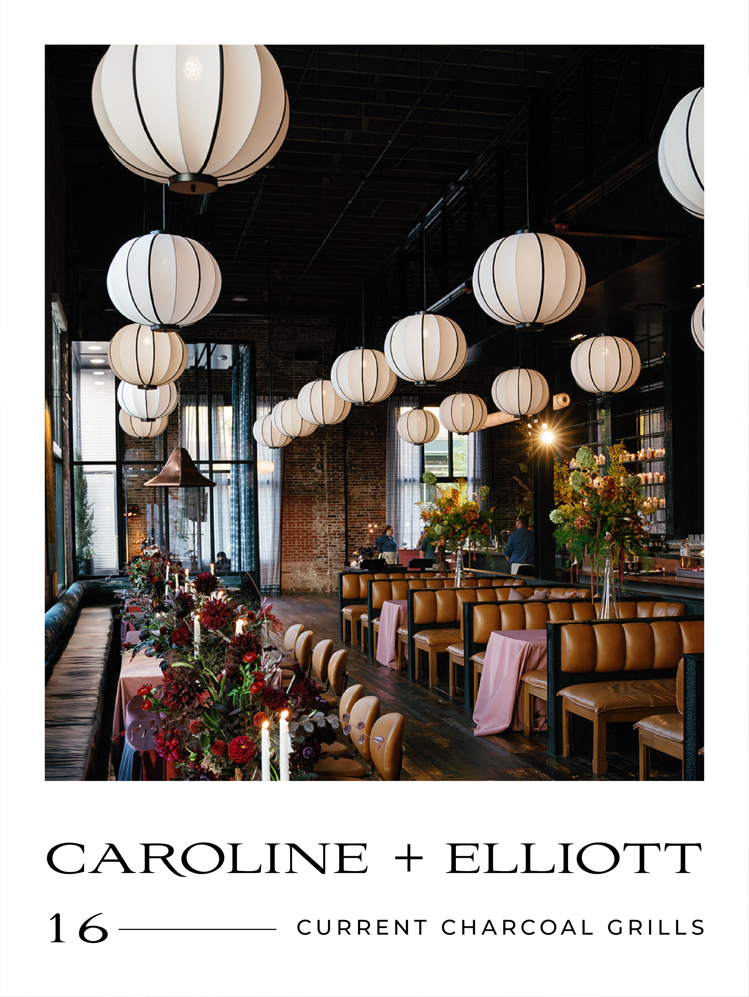 Caroline & Elliott, Current Charcoal Grills