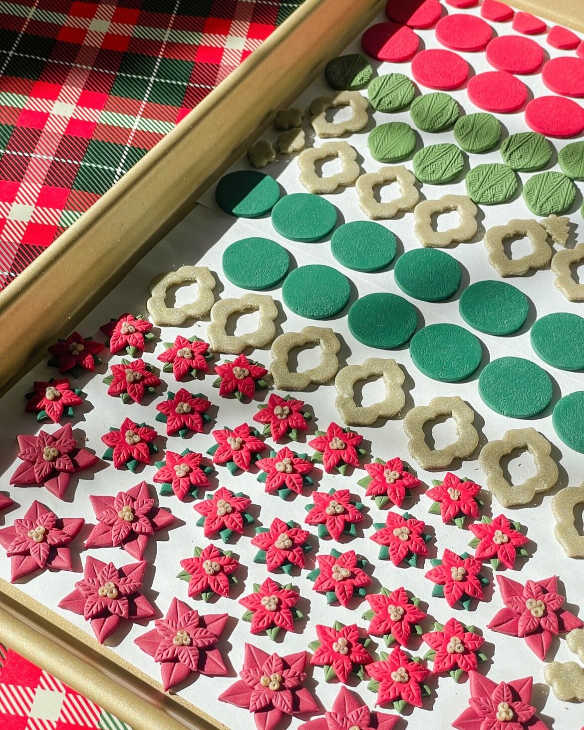 I may not have my tree up yet, but it is officially holiday season at Made by Caylea and in my little home studio!! 🎄🎅🏻🎁 

I&rsquo;m currently working on a large holiday wholesale order for @shopmadeinva for their Old Town location and brand new 