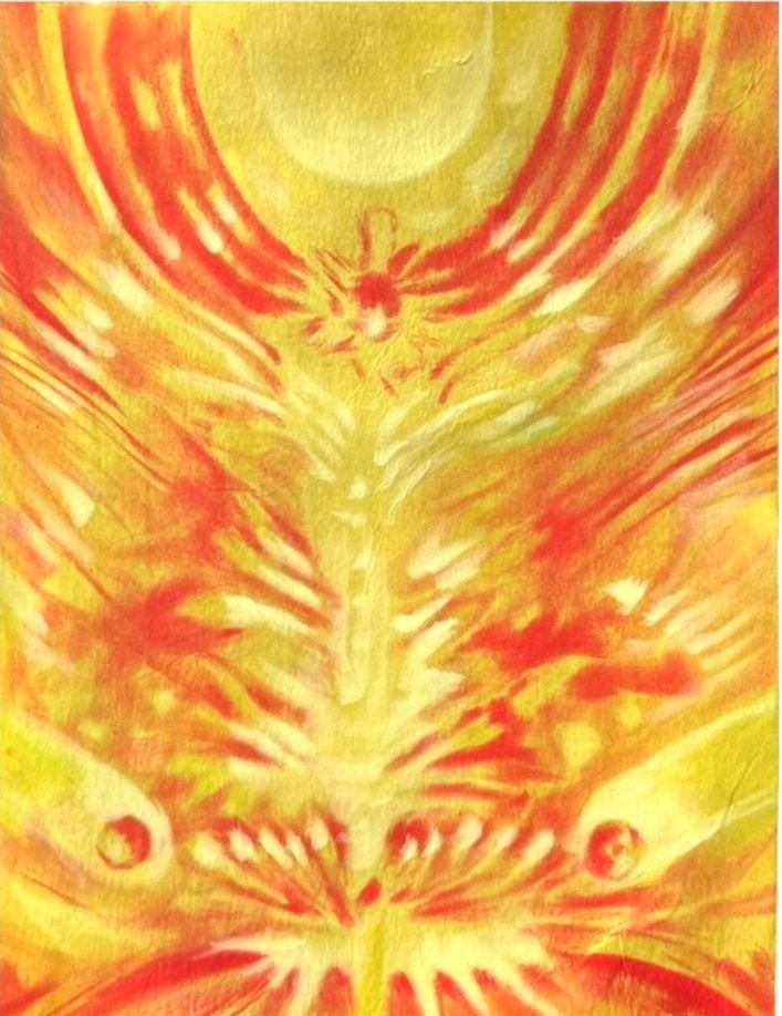 ‘Aries Full Moon Accompanied by Comet A3’ Pastel on dyed paper $250