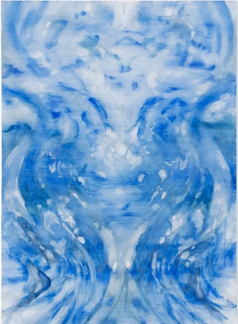 'Gliding' 80cm x110cm Acrylic, pastel on canvas