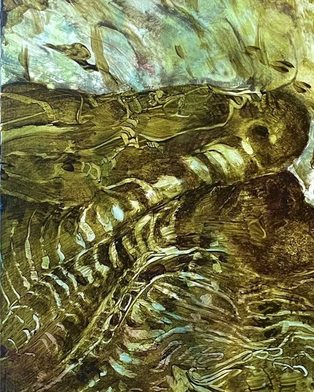 'River Gem'
9"x 12" 
Acrylic, pastel on panel
**SOLD**