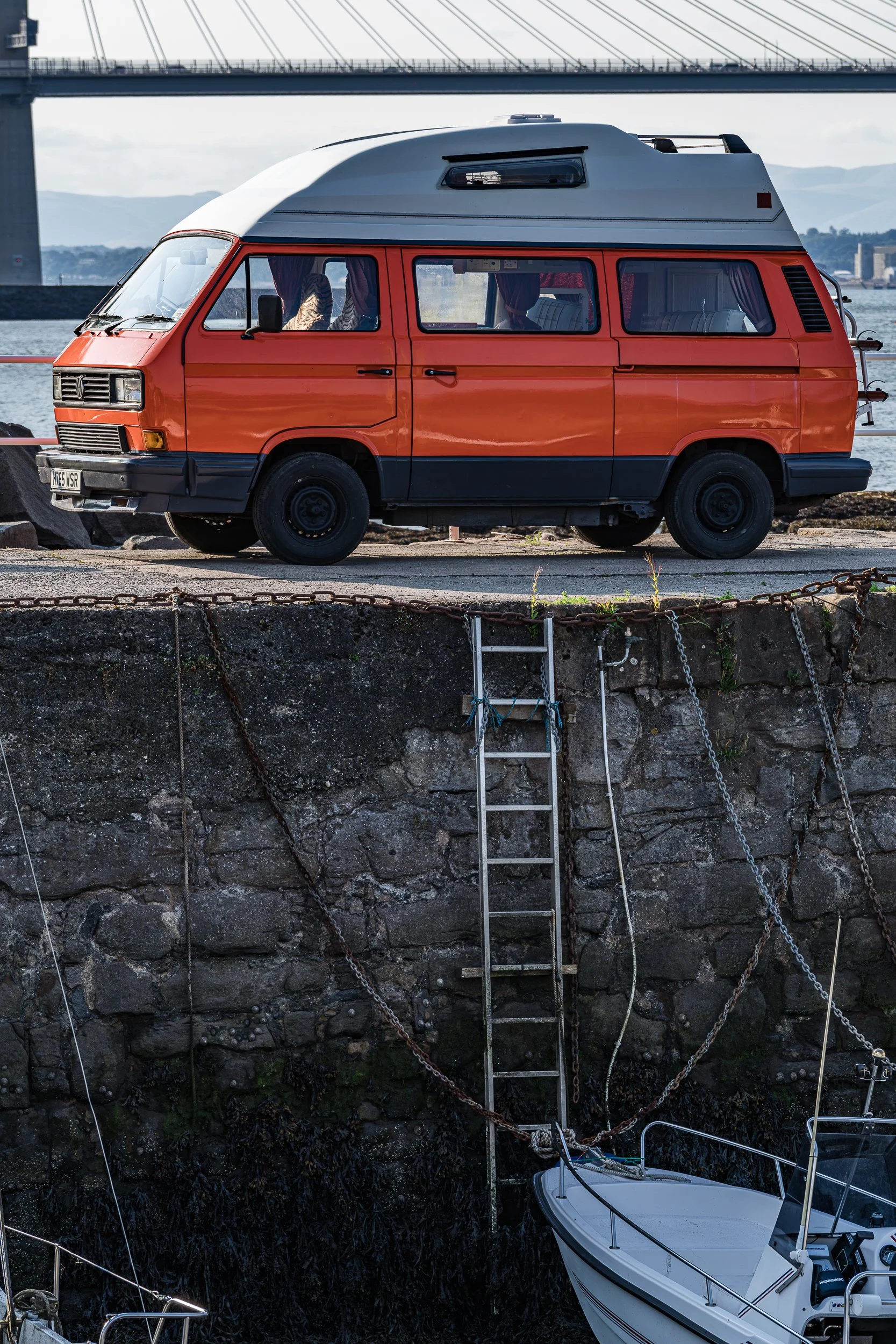 A Volkswagen Camper in South Queensferry. 2024.