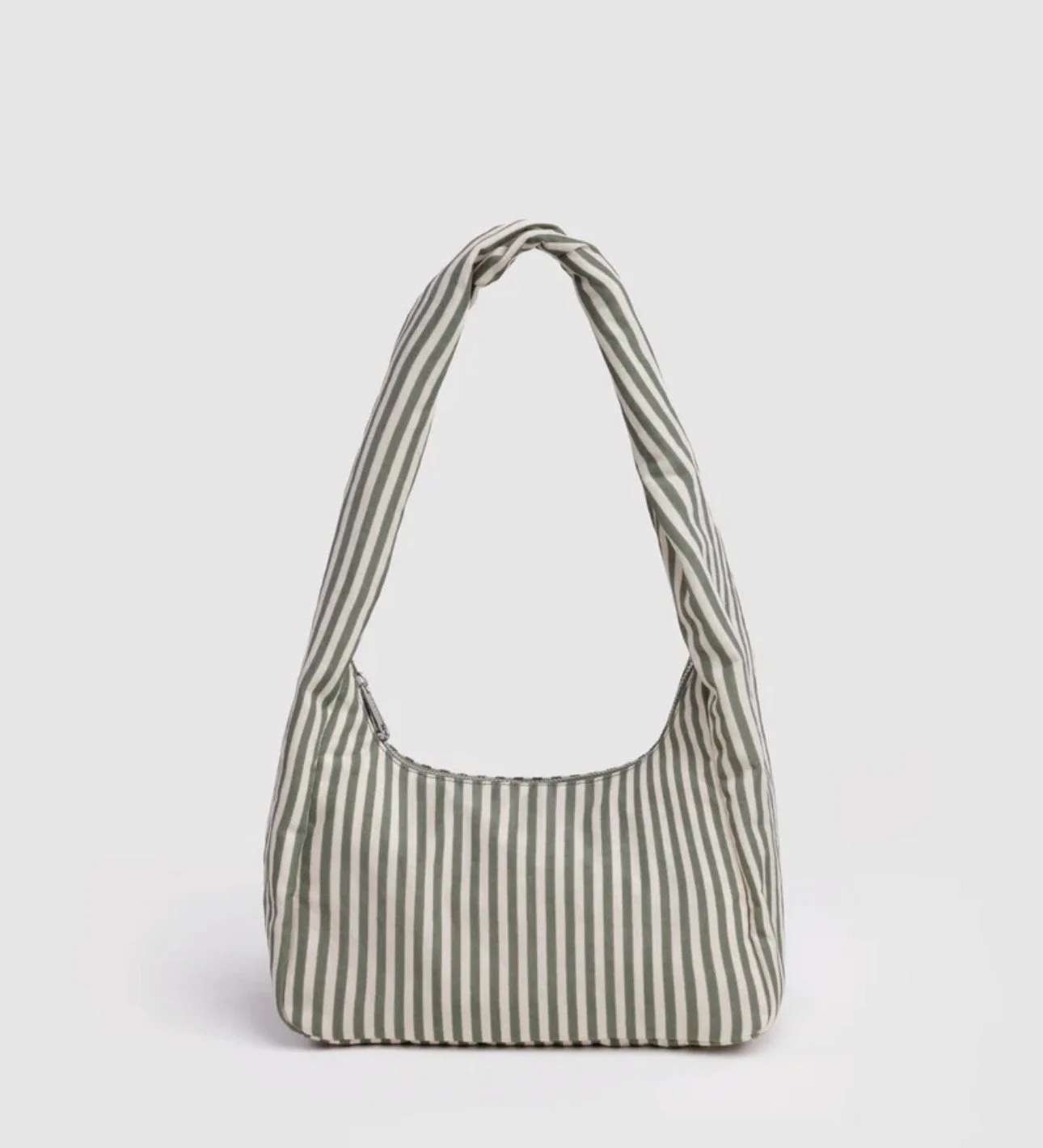Small Nylon Meringue Bag Sage Stripe