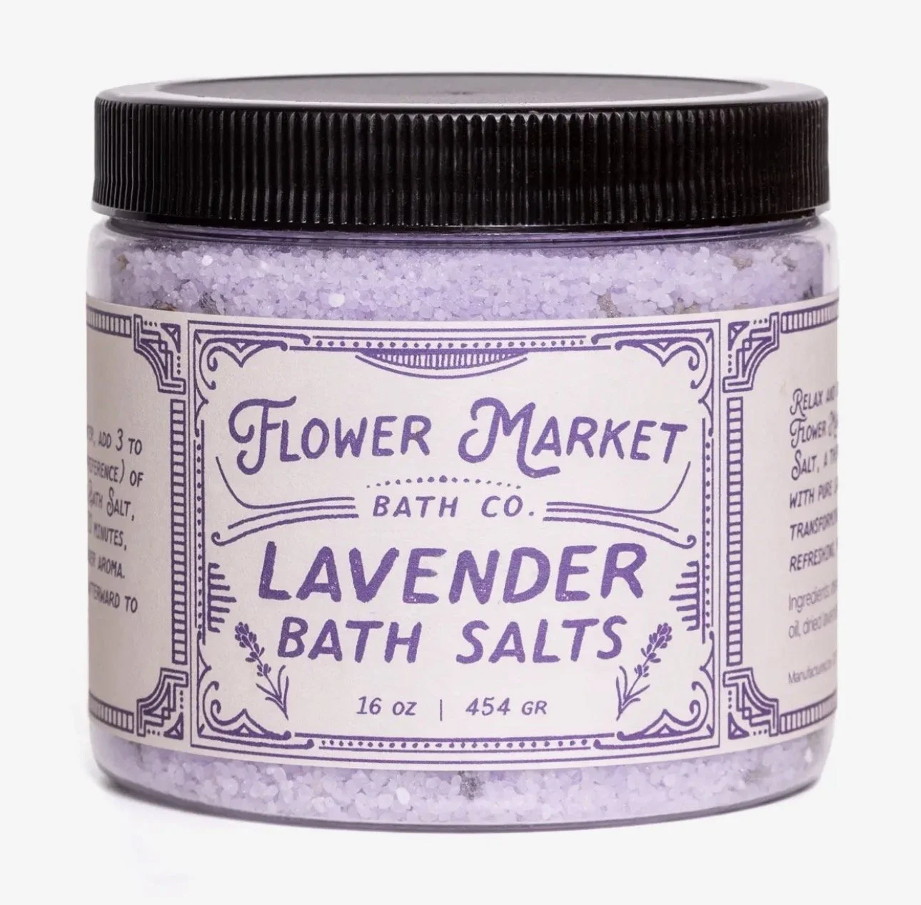 Lavender Bath Salt with Essential Oil 16 oz
