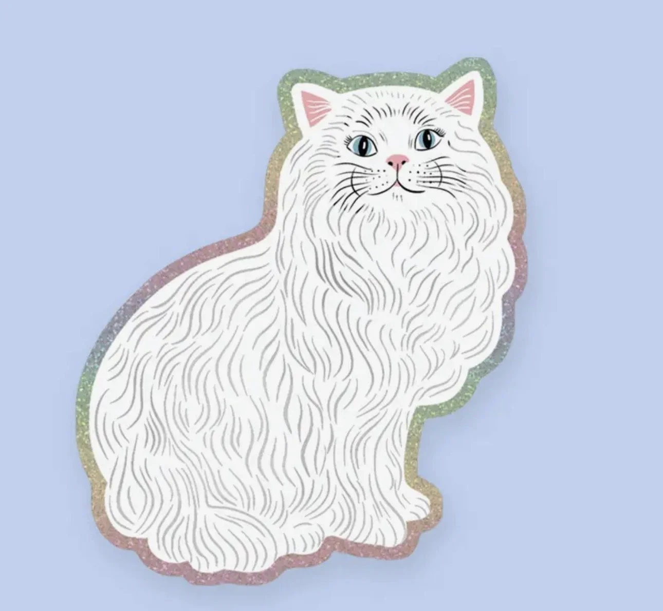 Vintage Ceramic Cat Statue Pixie Dust Sticker