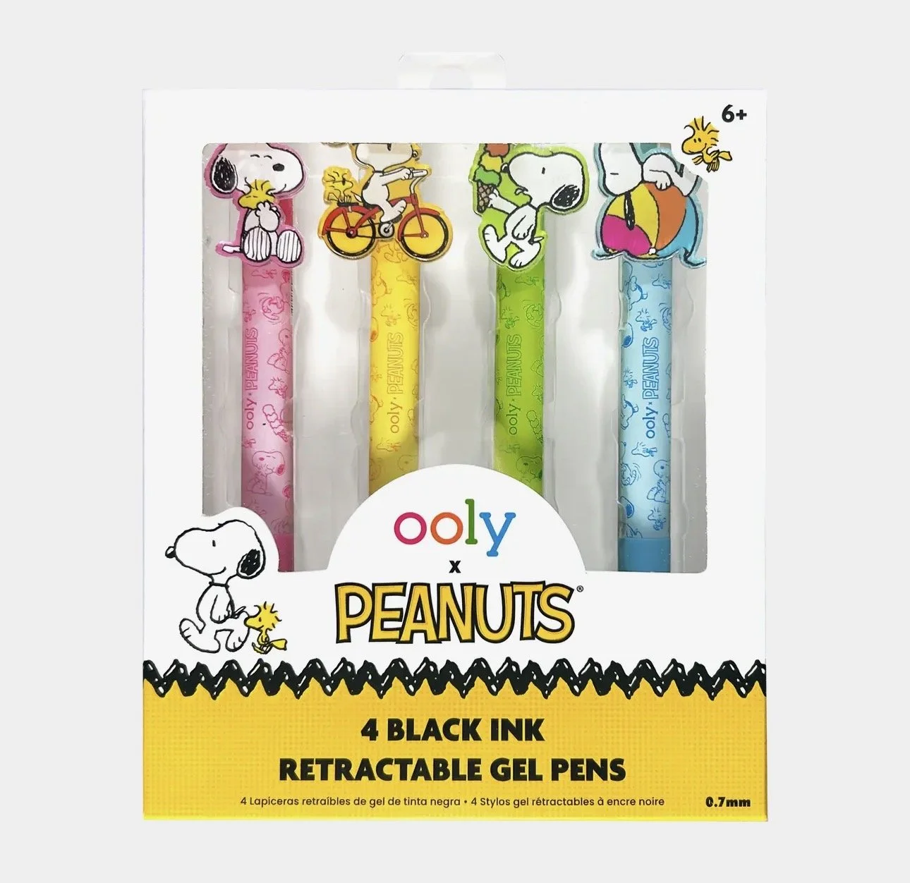 OOLY X Peanuts: Black Ink Retractable Gel Pens