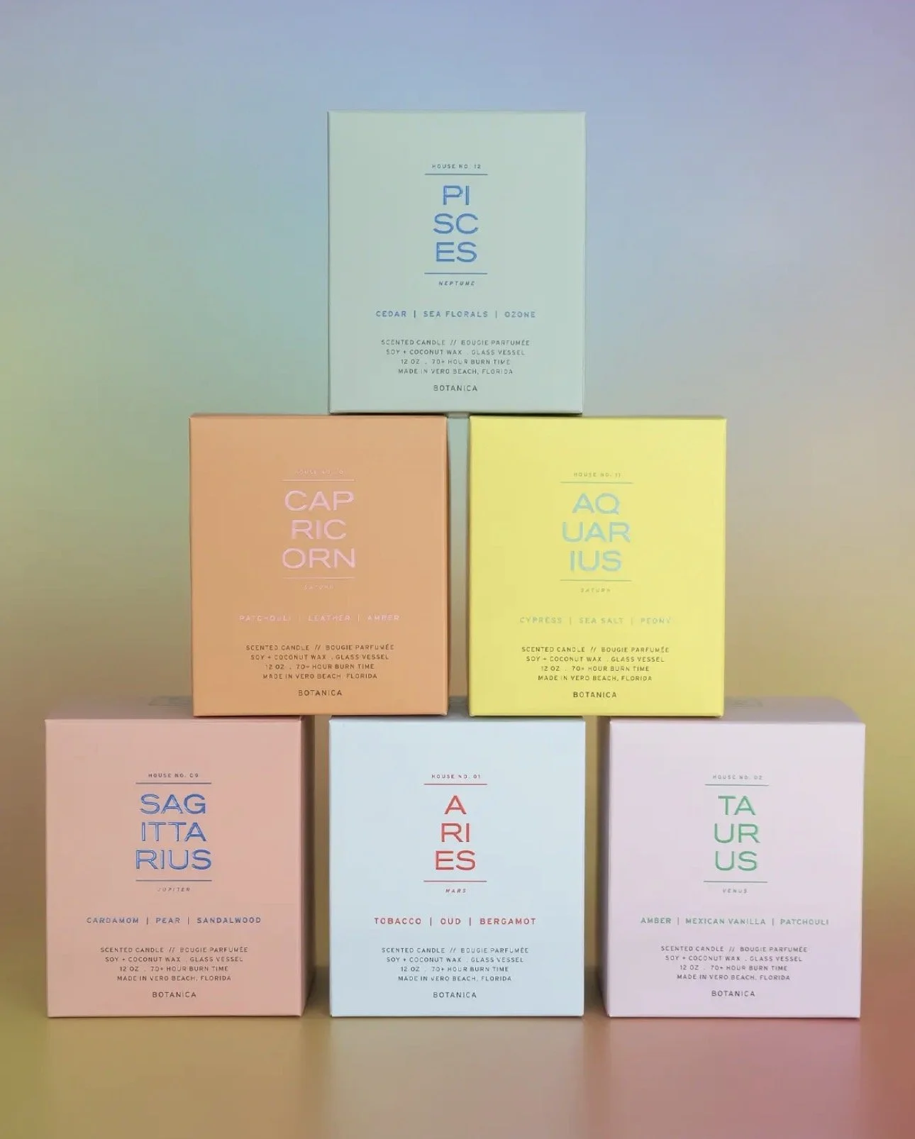 Botanica Zodiac Candle Collection