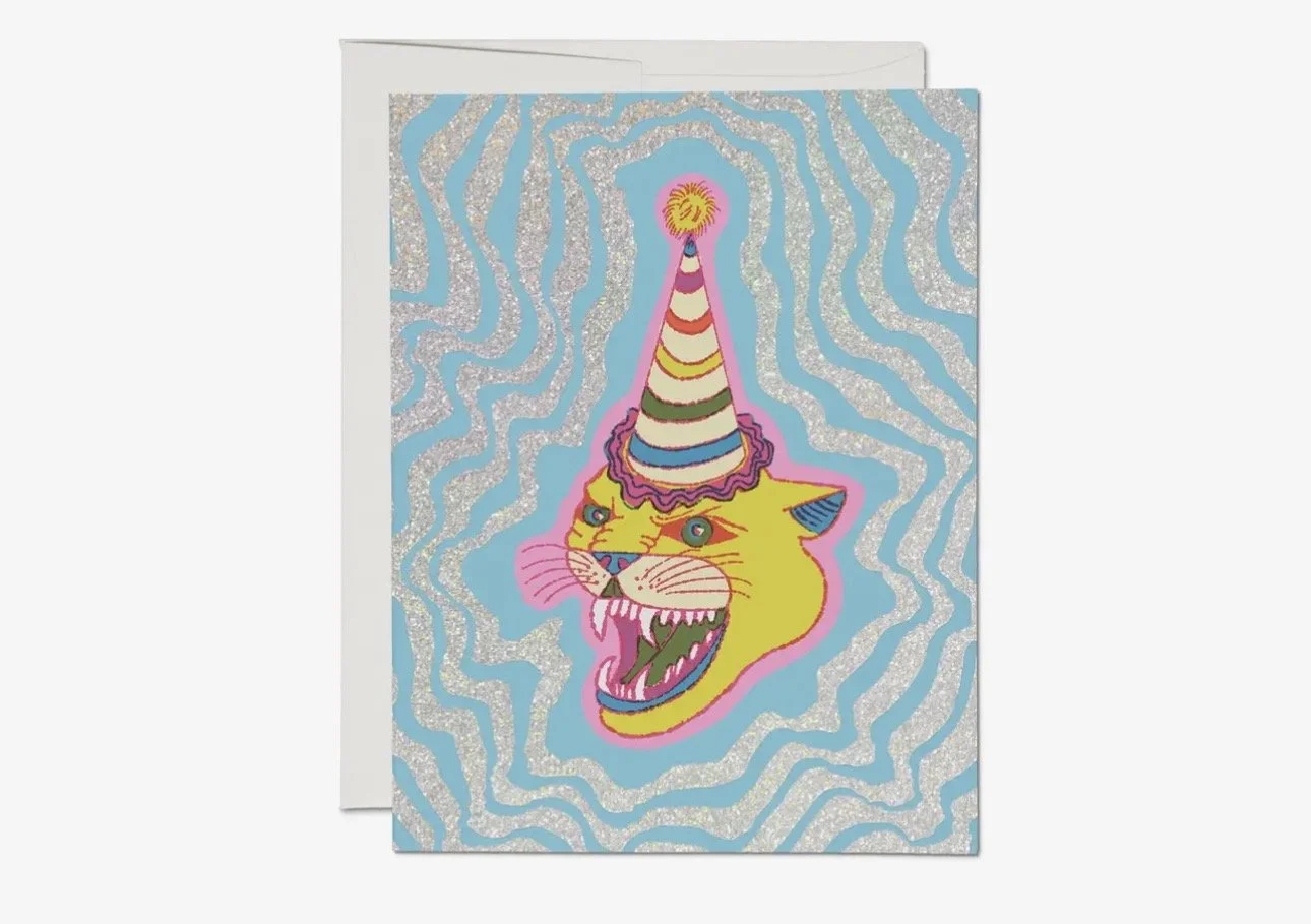 Party Hat Cat Birthday Greeting Card