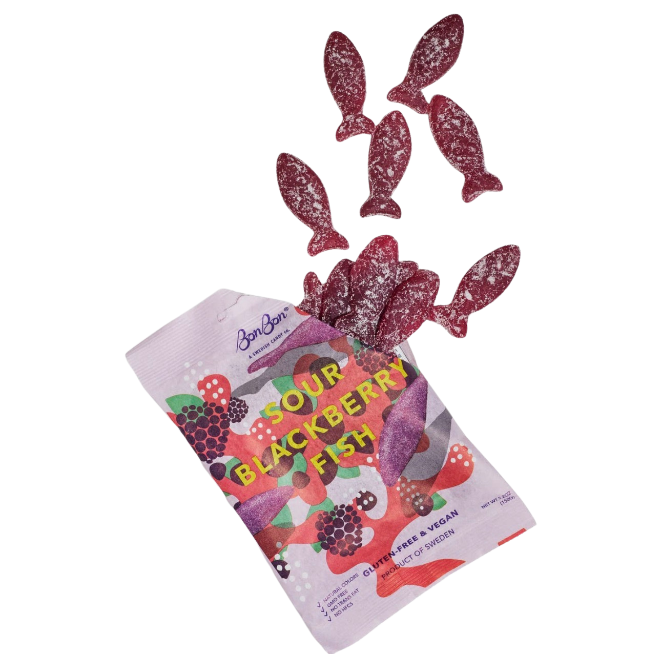 Sour Blackberry Fish Swedish Candy