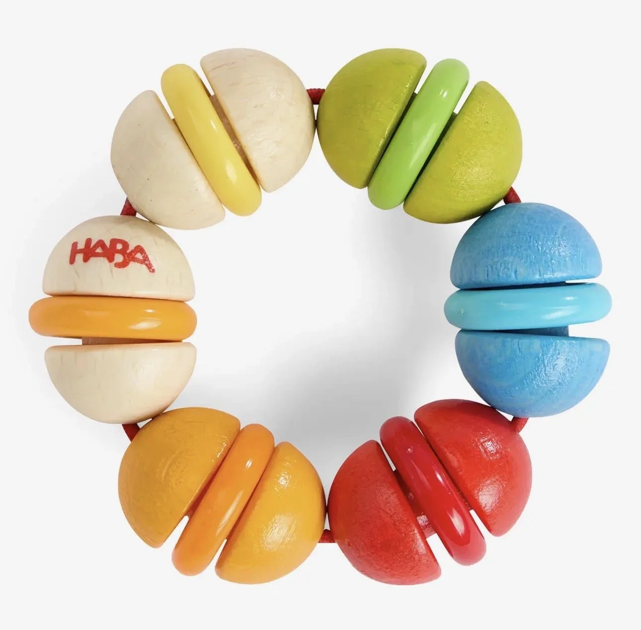 Rainbow Rattle Grasping and Teething Toy