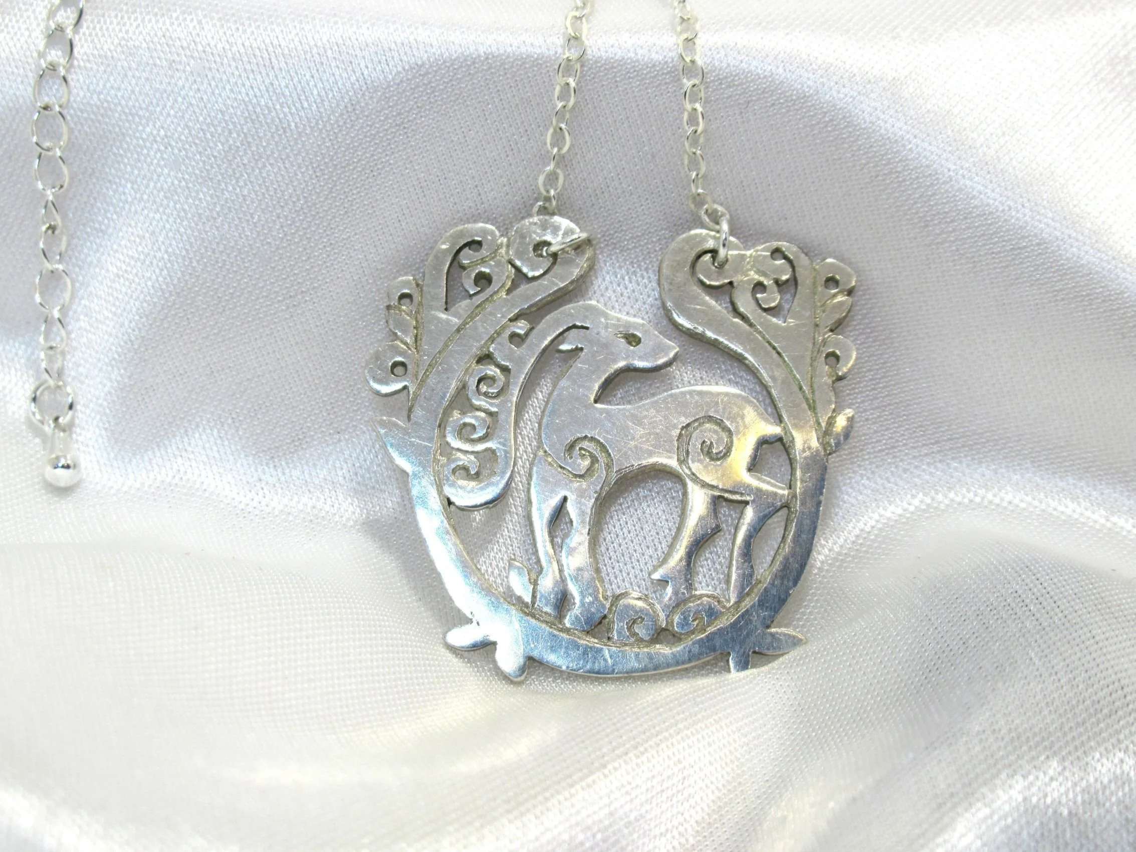 Rosies Vintage and Nik Naks Vintage Sterling Silver 925 Scythian Deer Inspired Rare Pendant Necklace