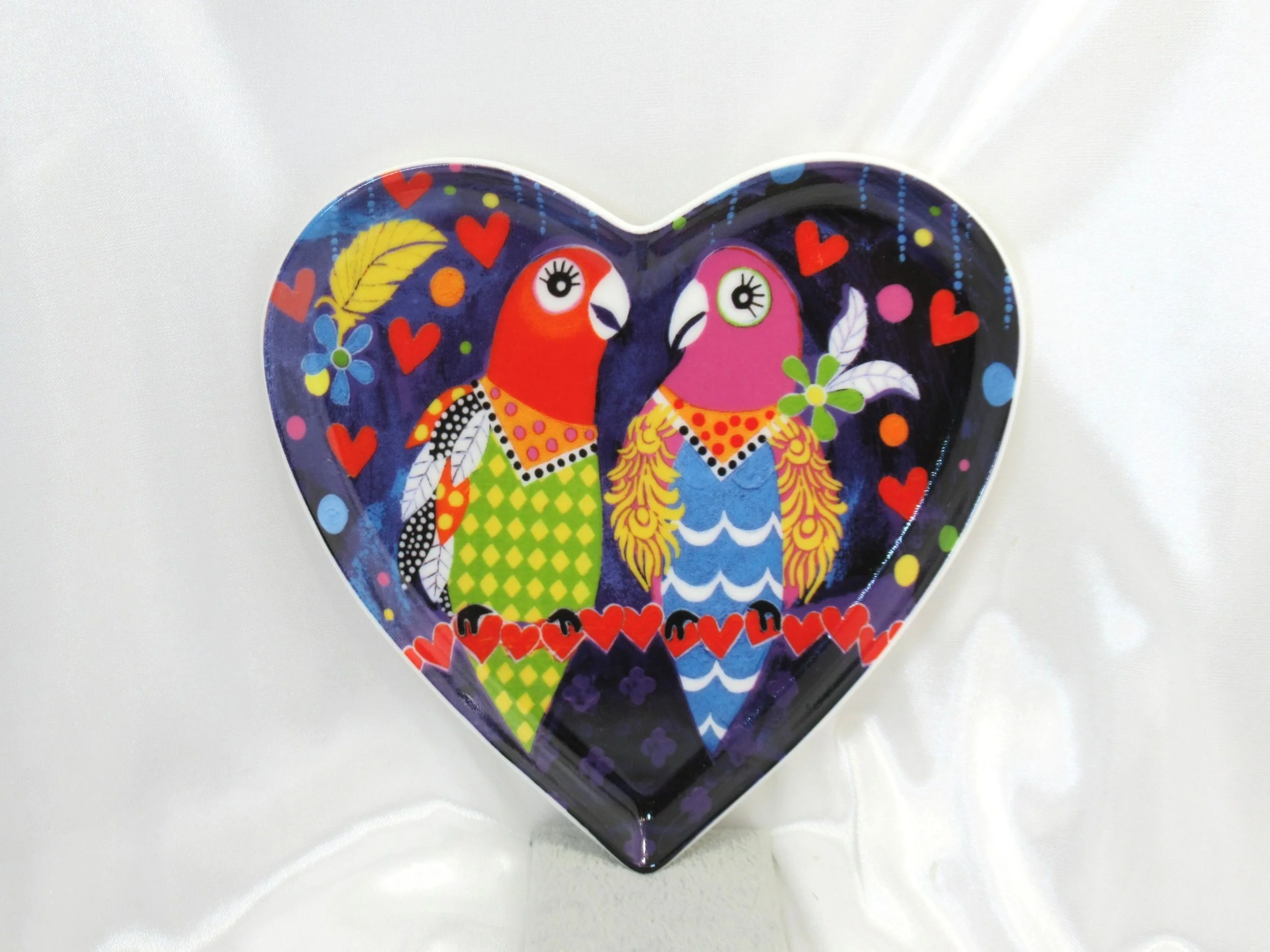 Love Hearts Love Birds Maxwell Williams Heart Plate & Gift Box Donna Sharam