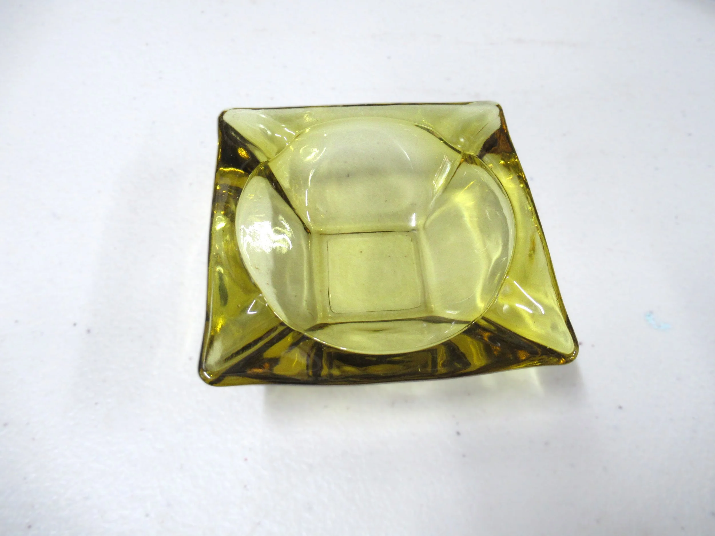 Rosies Vintage and Nik Naks Vintage Mid-Century Amber Glass Ashtray - MCM Collectible