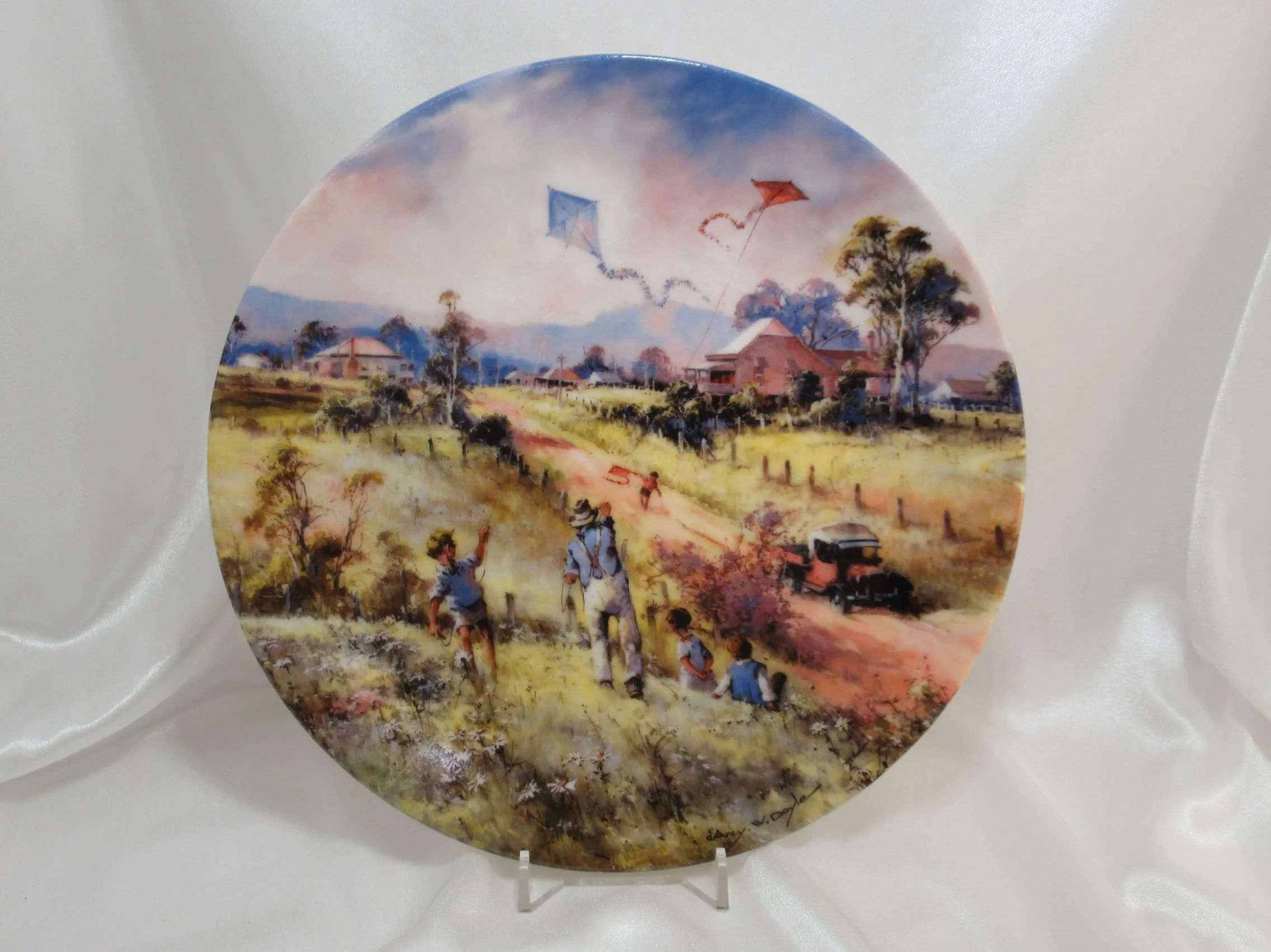 Rosies Vintage and Nik Naks Vintage Limited Edition Art Display Plate D'Arcy Doyle "Maiden Flight" Bendigo Pottery Australia.