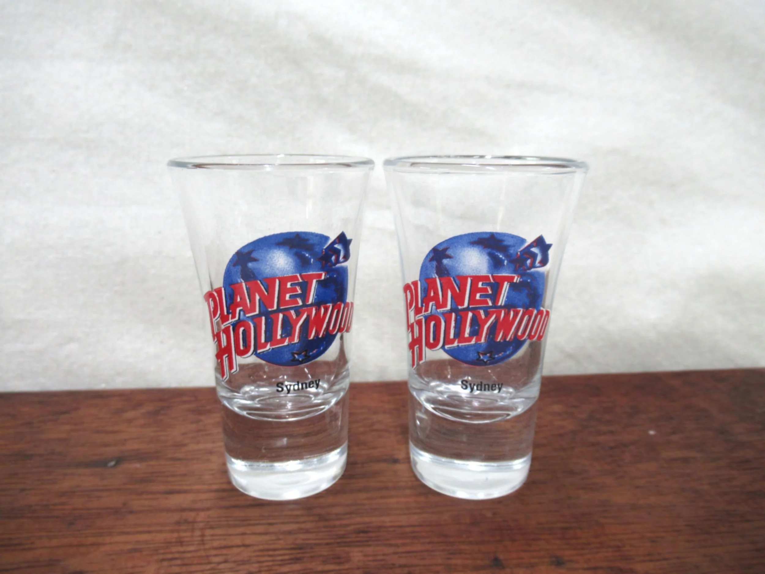 Rosies Vintage and Nik Naks Vintage Planet Hollywood Sydney Australia Collectible Shot Glasses