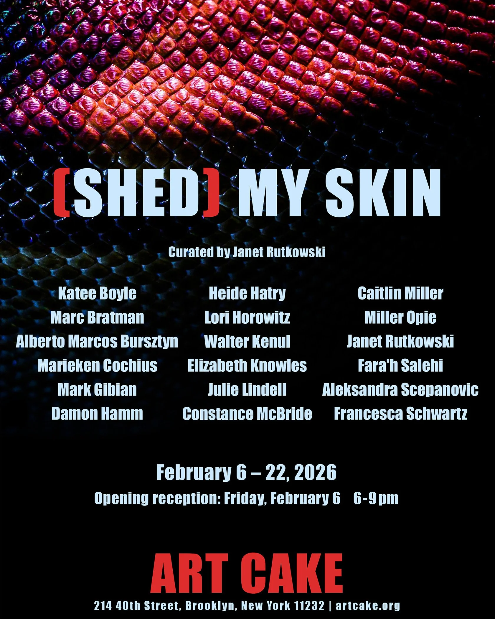 (SHED ) MY SKIN!  Opens: Friday Feb.6th