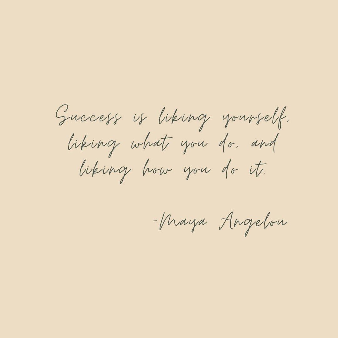 This 👆🏼❤ 

At its core success is this simple. 

When we have forgotten what that feels like it's often because we are trying to do too much on our own. 

Take a break, reconnect with yourself and get back to building that team. 💪