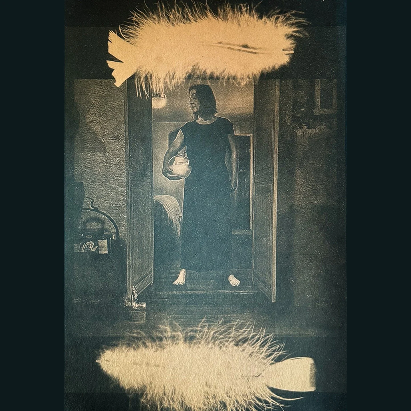 &ldquo;Glowing Bowl and Feather Whispers&rdquo;

🦋 Cyanotype
of Original Photo
toned with Borax and Black Tea, Oak Gall
on Hahnem&uuml;hle Bamboo Mixed Media, 265gsm
featuring Feathers
11&rdquo;x15&rdquo;

#cyanotype&nbsp;#cyanotypeprint&nbsp;#cyano