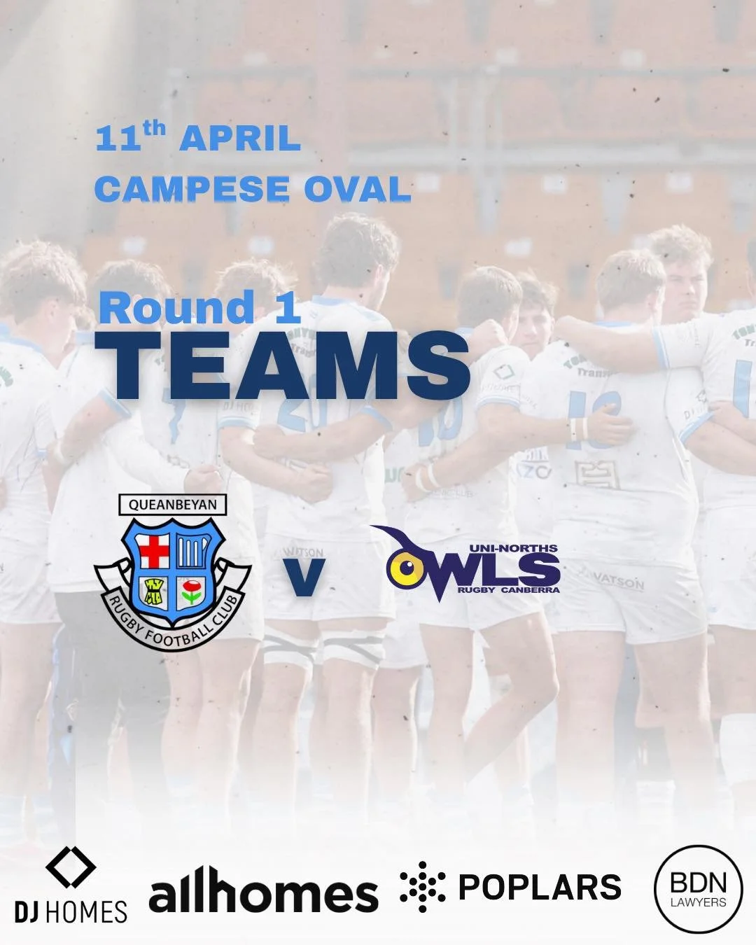 Round 1 Ladies day team lists! Come down for the first home game of the season 🤍🩵