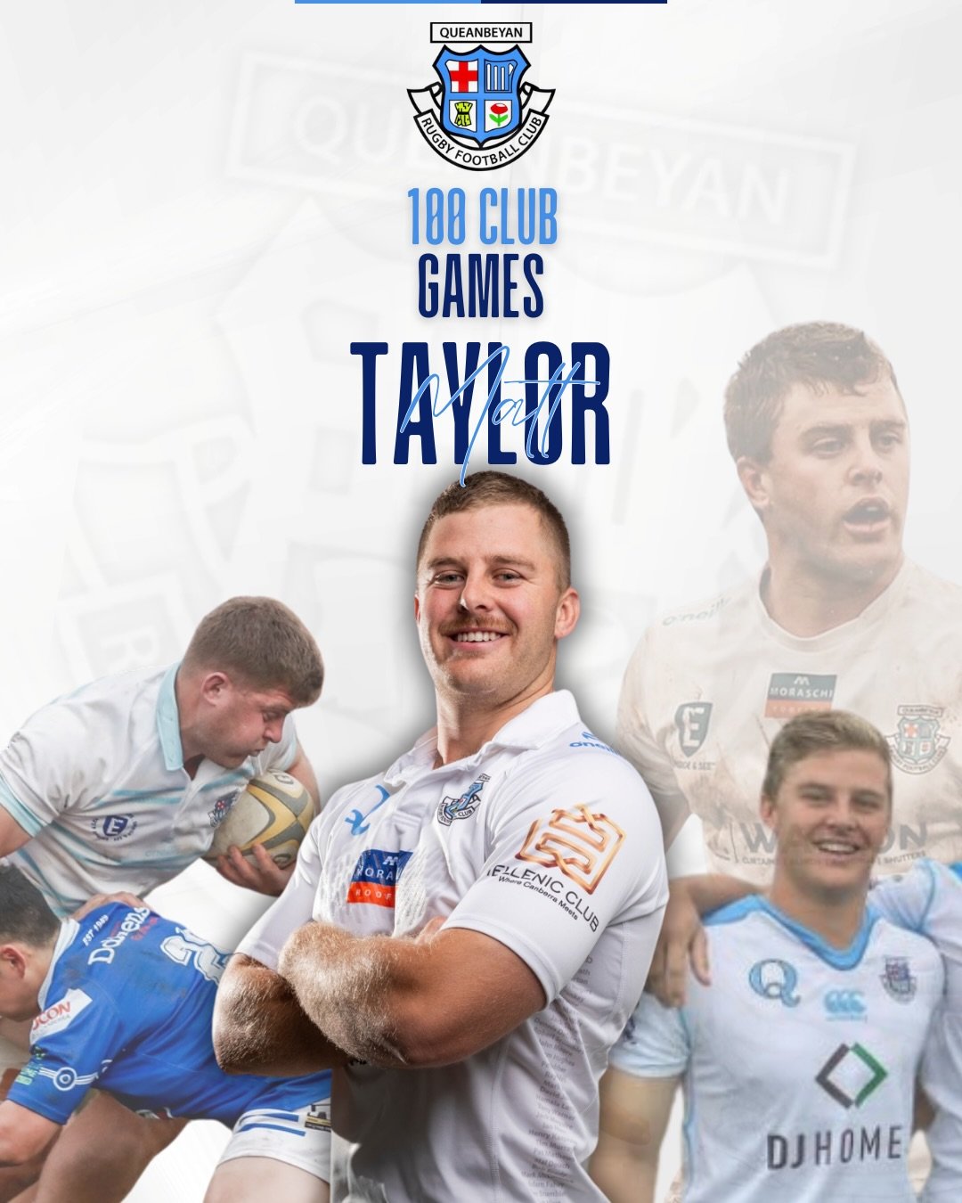 100 Club games for Tayls this weekend🔥

Big shoutout to the great man Matt Taylor for his 100th game this weekend. Unreal leader and legend around the club who has made such an impact on everyone. 

Few words from Jacko and Zane above.

Well done ma