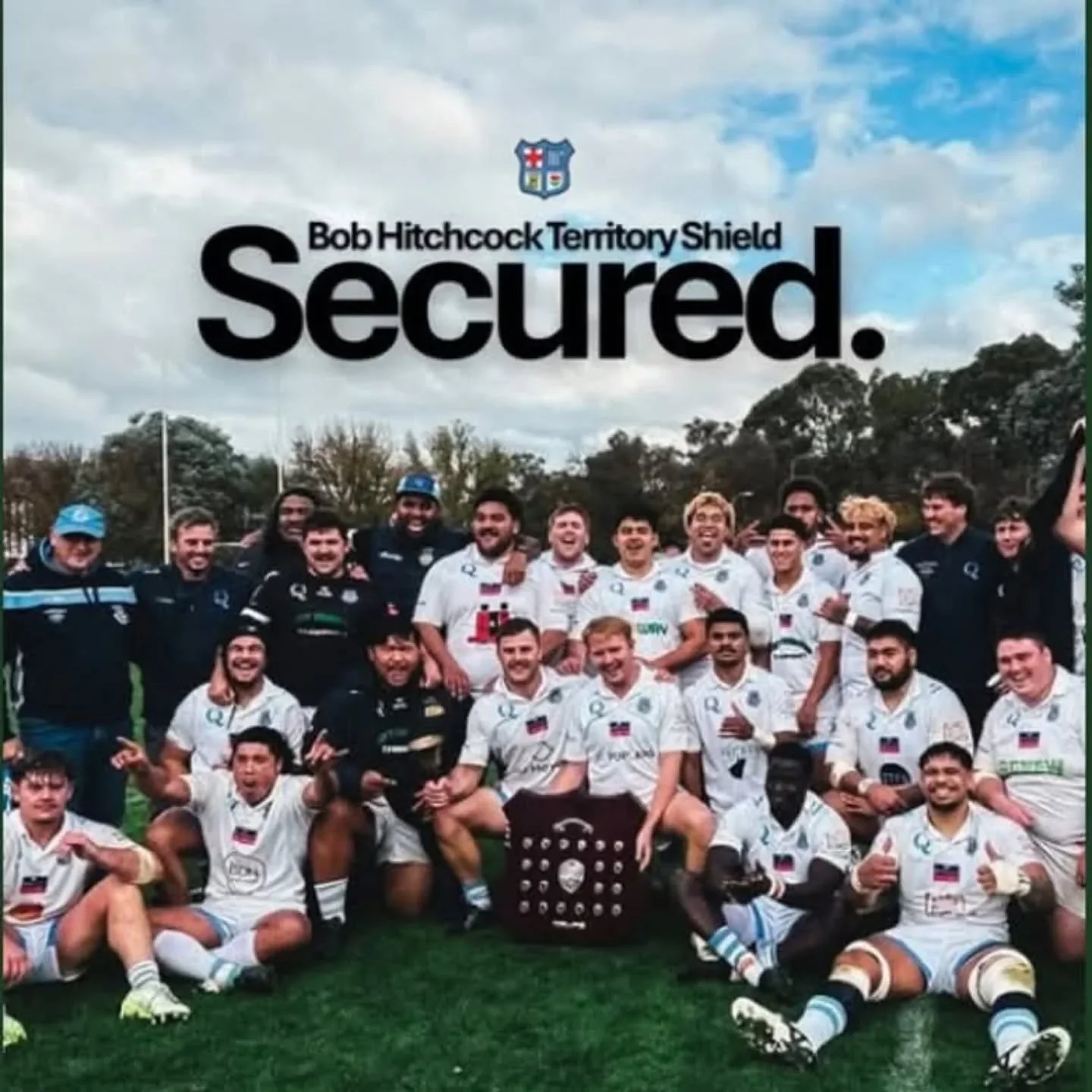 Hitchcock Shield where it belongs

By Phill Hawke 

Queanbeyan took possession of the Bob Hitchcock Territory Shield when the defeated University Owls in round 8, 58-26.
The shield is held by the home team until beaten with the end of season winner t